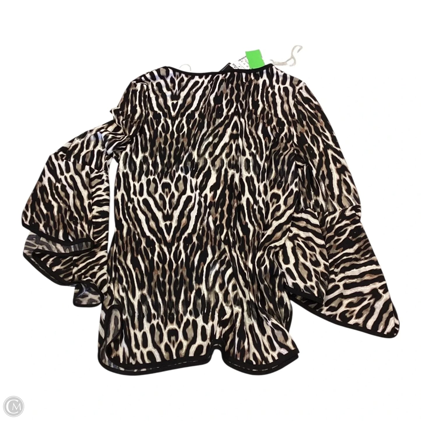 Top Long Sleeve By Coco Bianco In Animal Print, Size: Xl