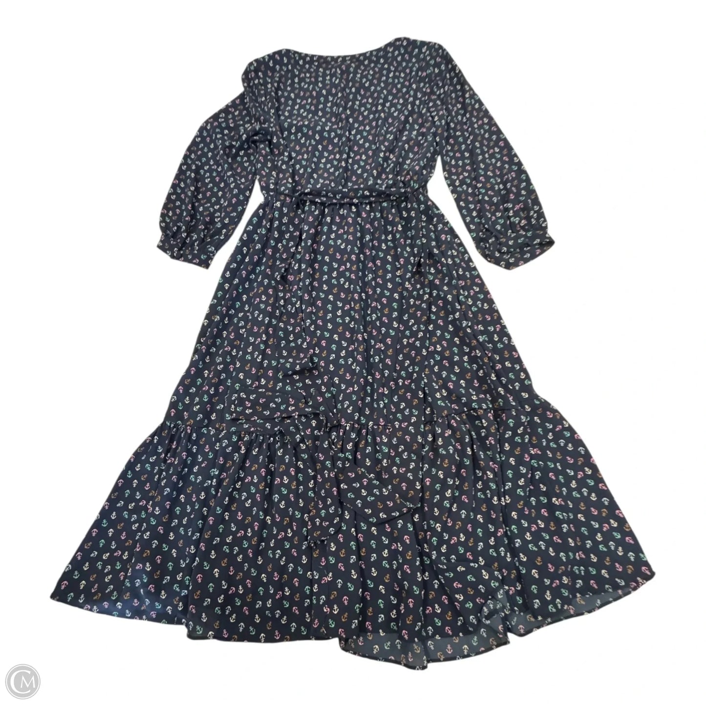 Dress Casual Midi By Talbots In Blue, Size: 2