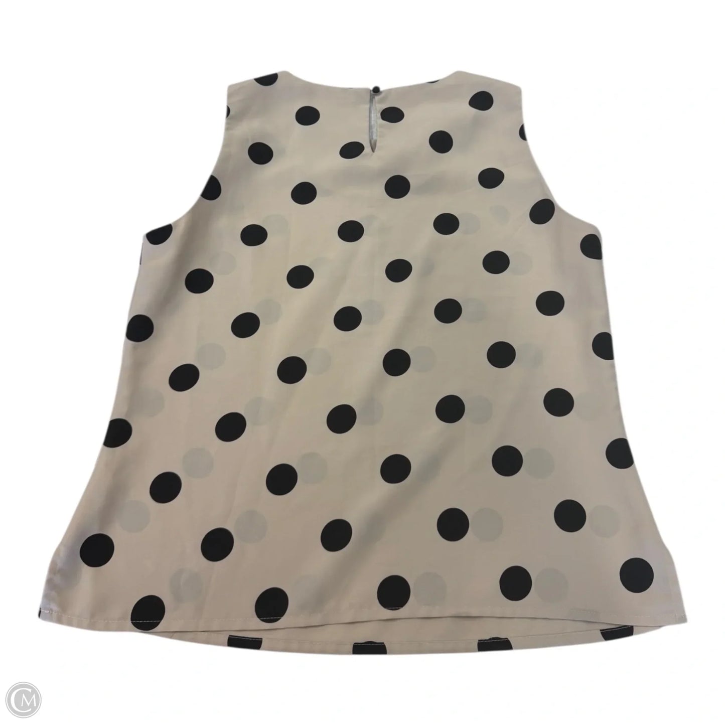 Top Sleeveless By Yves Saint Clair In Polkadot Pattern, Size: 12