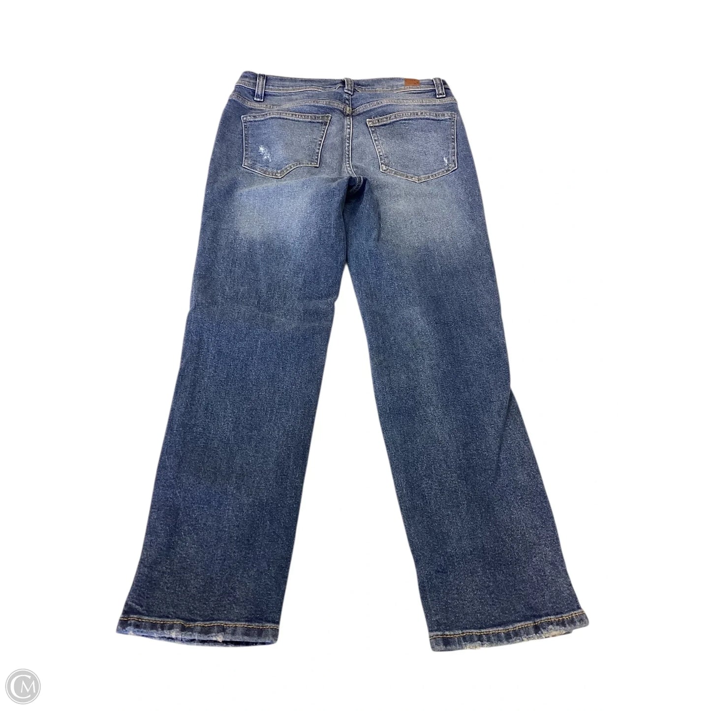 Jeans Straight By C And C In Blue Denim, Size: 4