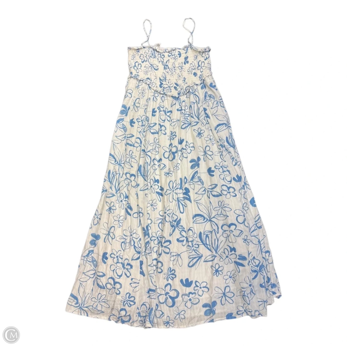 Dress Casual Maxi By American Eagle In Blue & White, Size: Xl