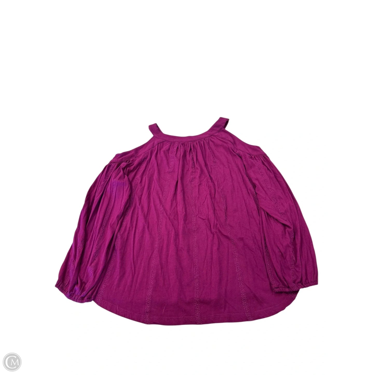 Top Long Sleeve By Lauren By Ralph Lauren In Purple, Size: L