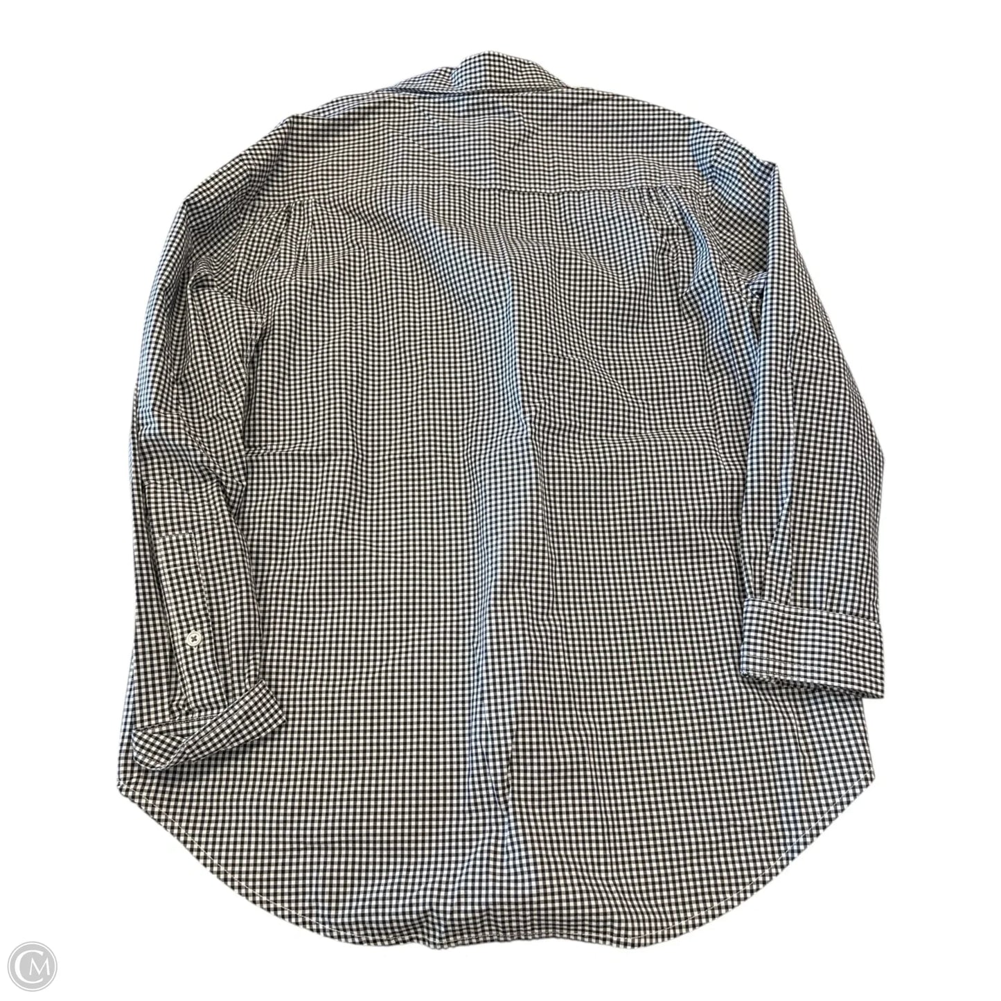 Top Long Sleeve By 7 For All Mankind In Checkered Pattern, Size: M