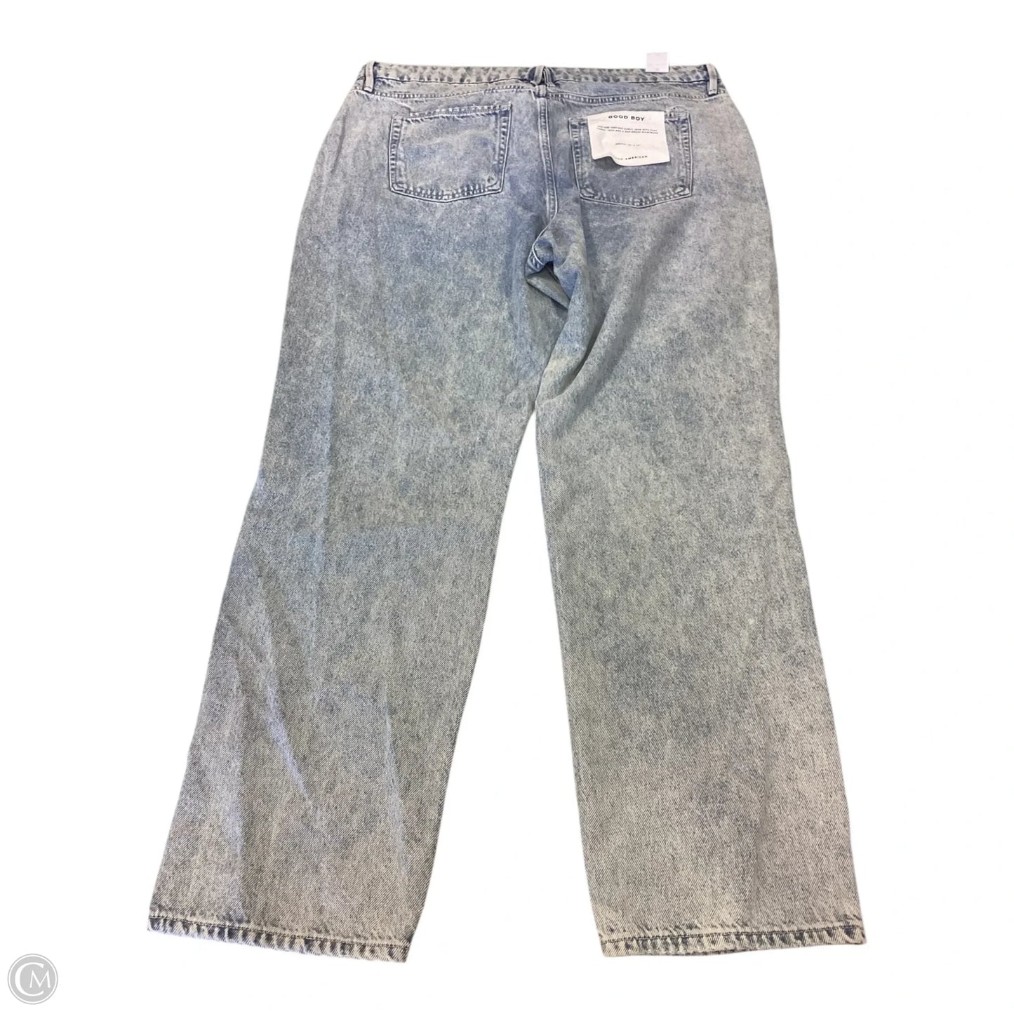 Jeans Straight By Good American In Blue Denim, Size: 16