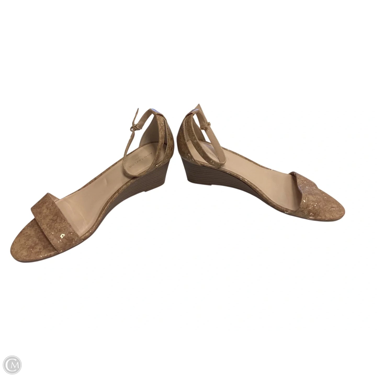 Shoes Heels Wedge By Ann Taylor In Tan, Size: 7.5