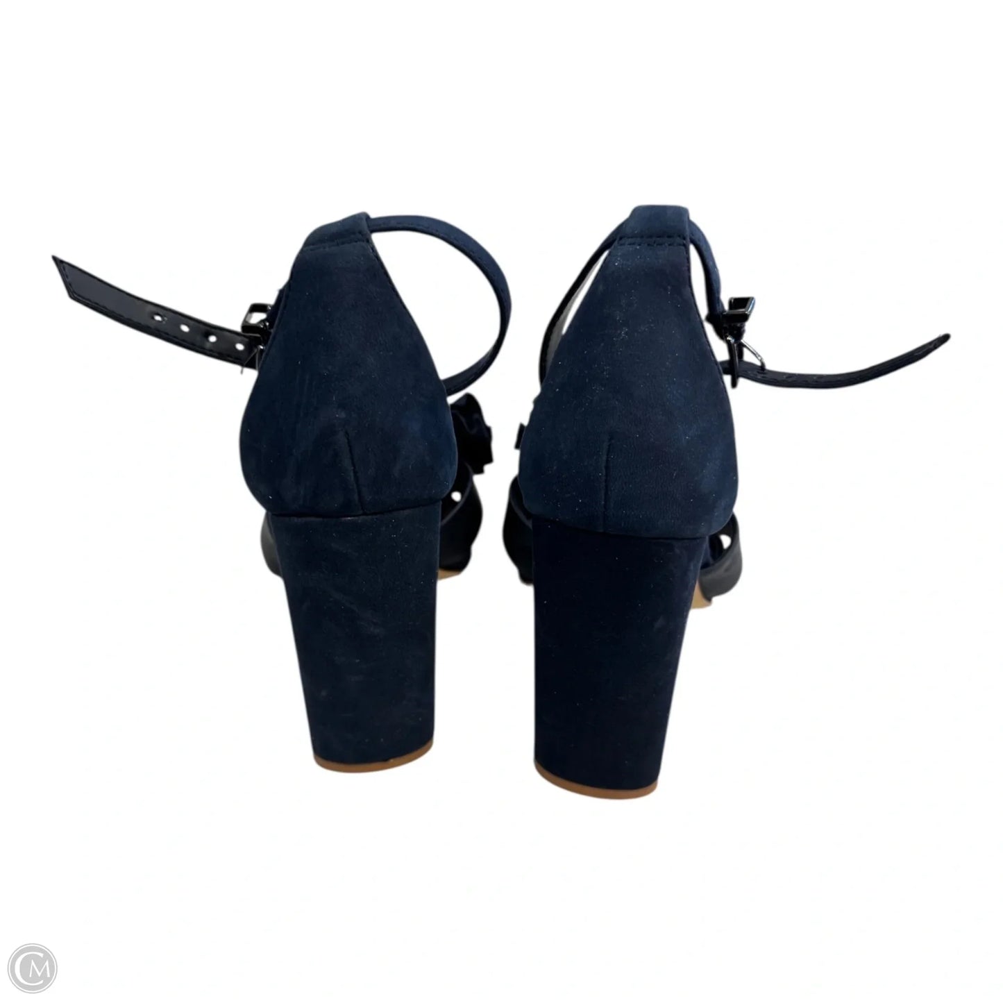 Sandals Heels Block By Gianni Bini In Navy, Size: 5.5