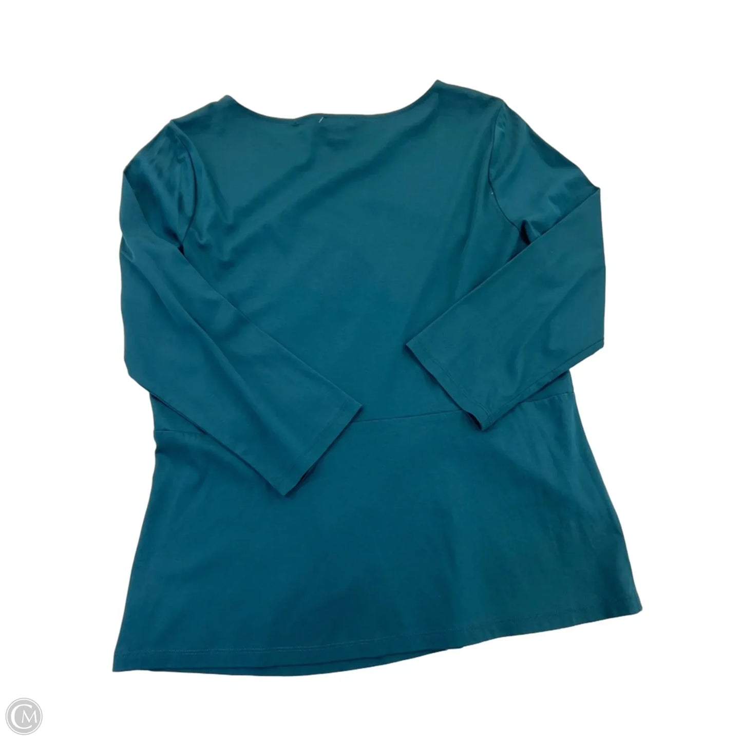 Top Long Sleeve By Ann Taylor In Teal, Size: L