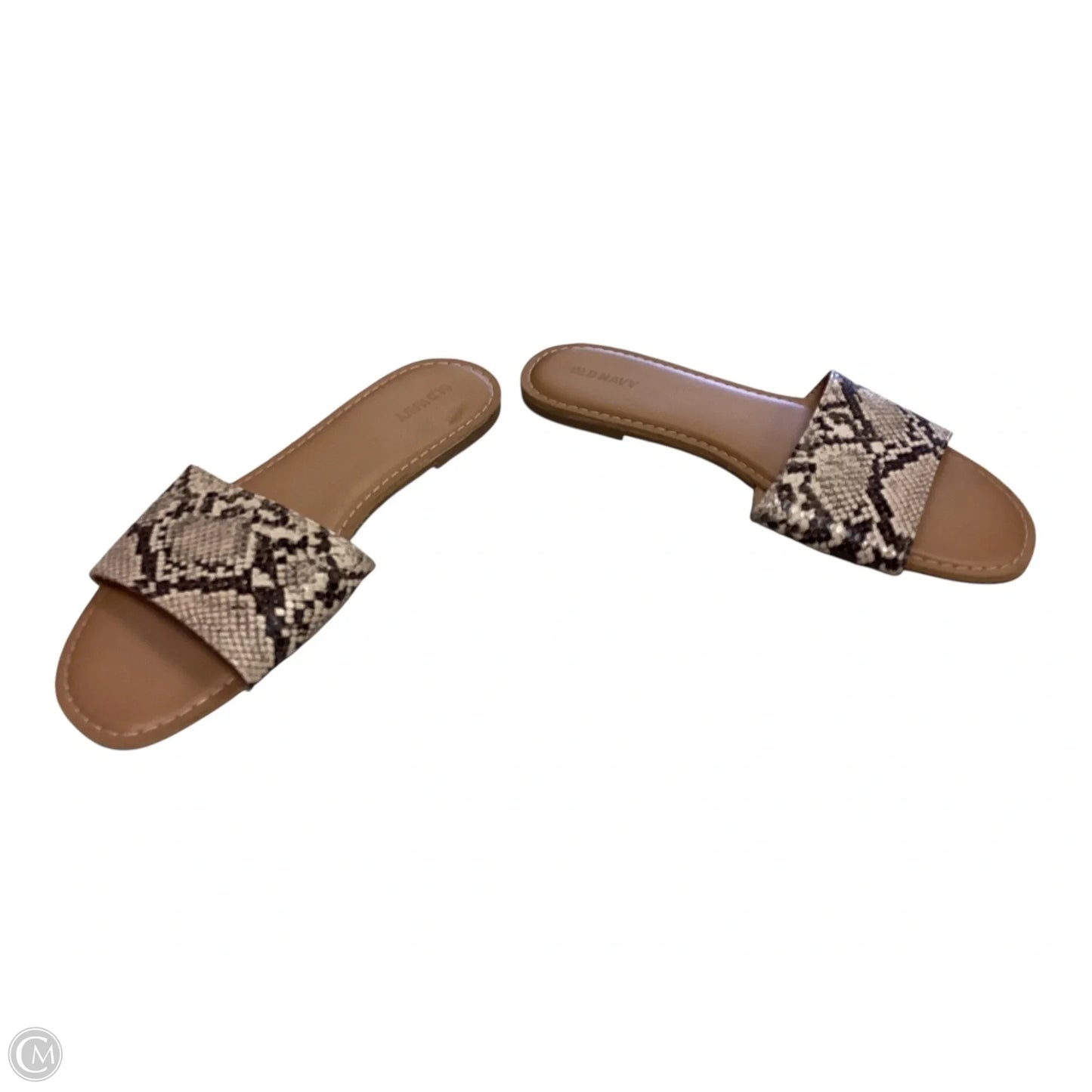 Sandals Flats By Old Navy In Snakeskin Print, Size: 9