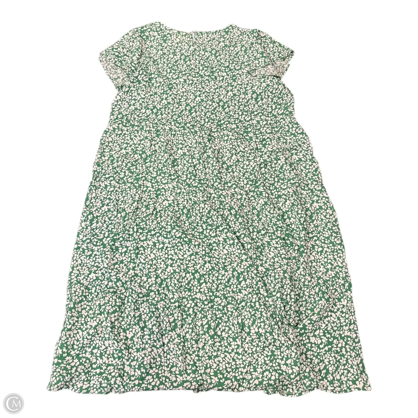 Dress Casual Maxi By Clothes Mentor In Green & White, Size: 2x