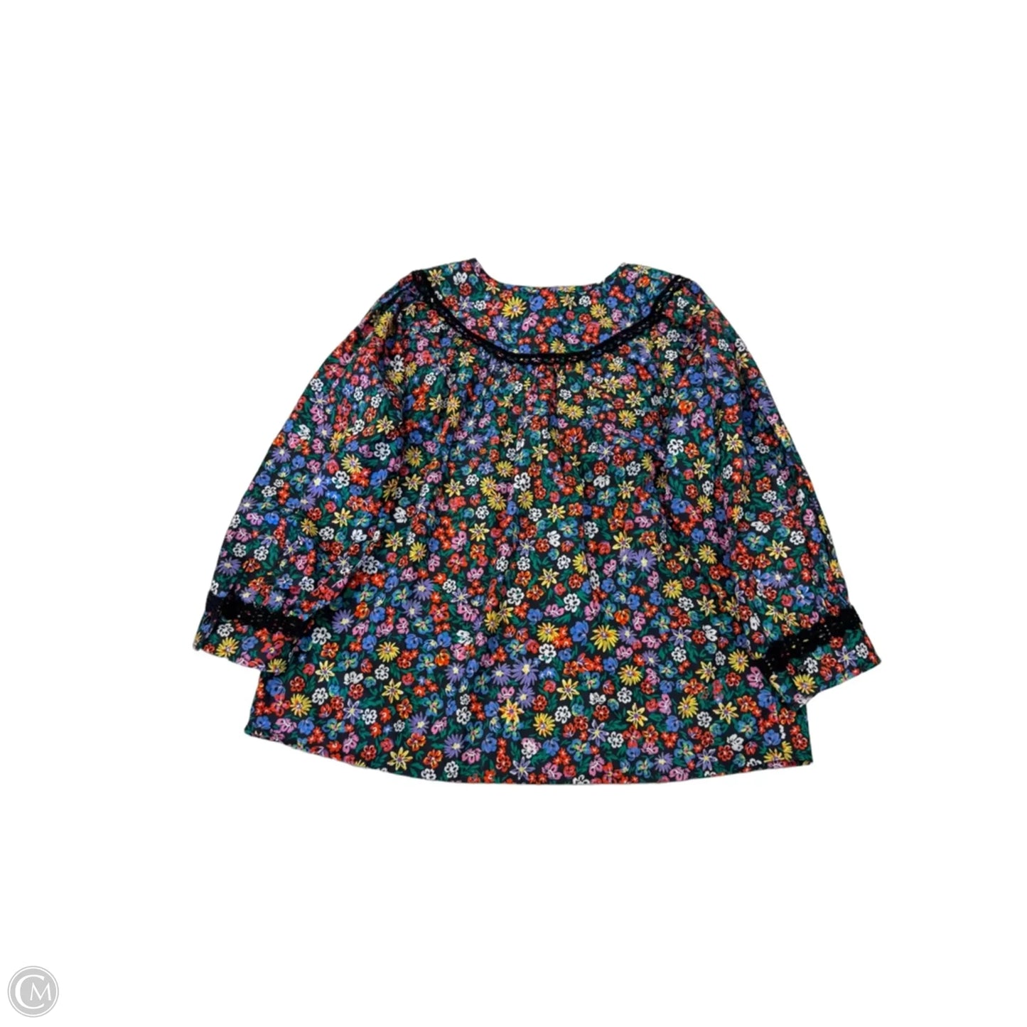 Blouse Long Sleeve By Johnny Was In Floral Print, Size: Xs