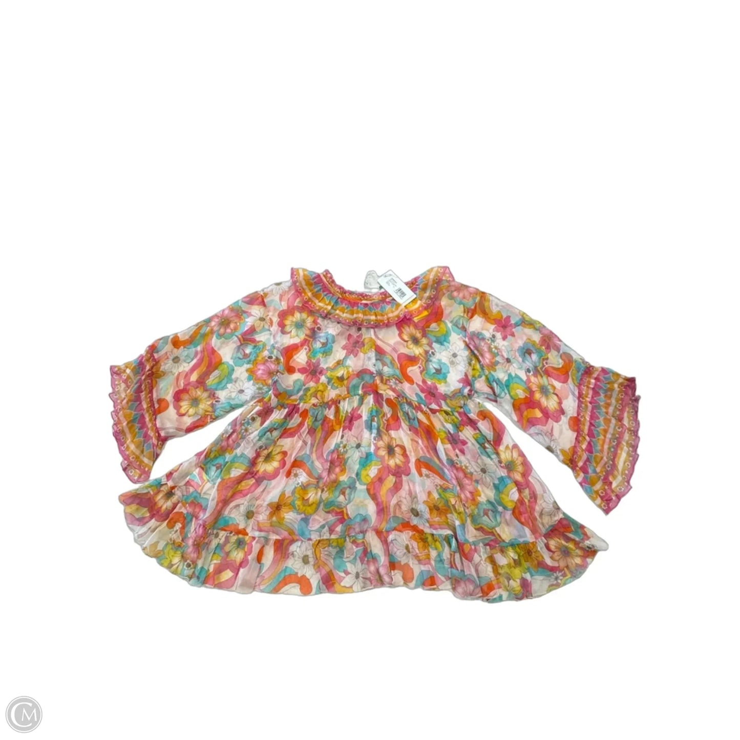 Blouse Long Sleeve By Johnny Was In Floral Print, Size: S