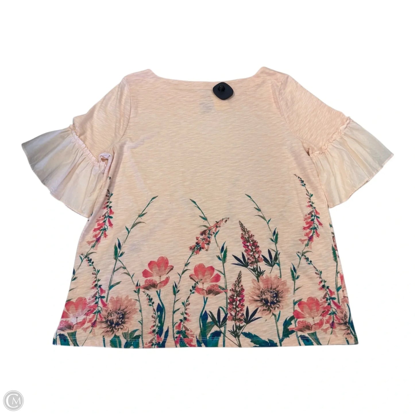 Top Short Sleeve By St Johns Bay In Pink, Size: L