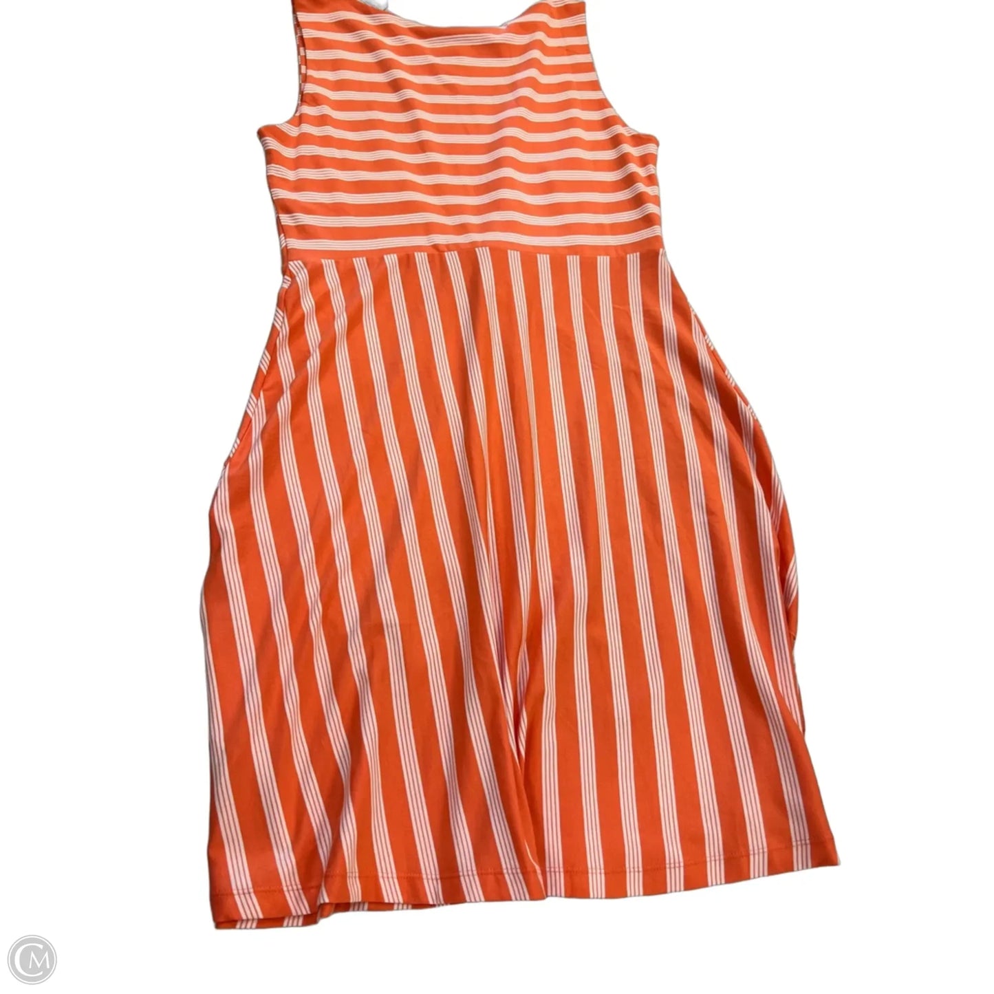 Dress Casual Short By Lands End In Orange & White, Size: M
