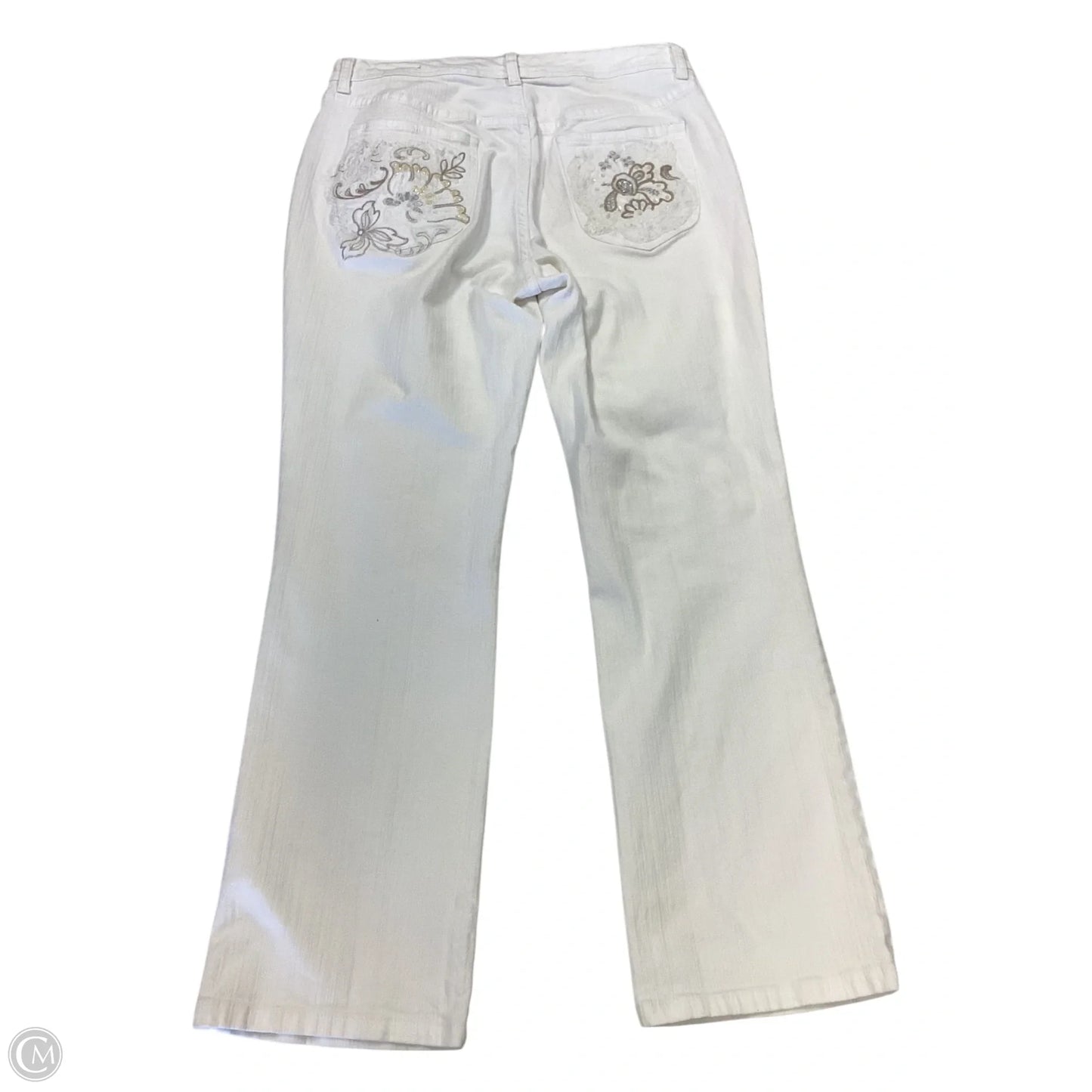 Jeans Straight By Chicos In White, Size: 10