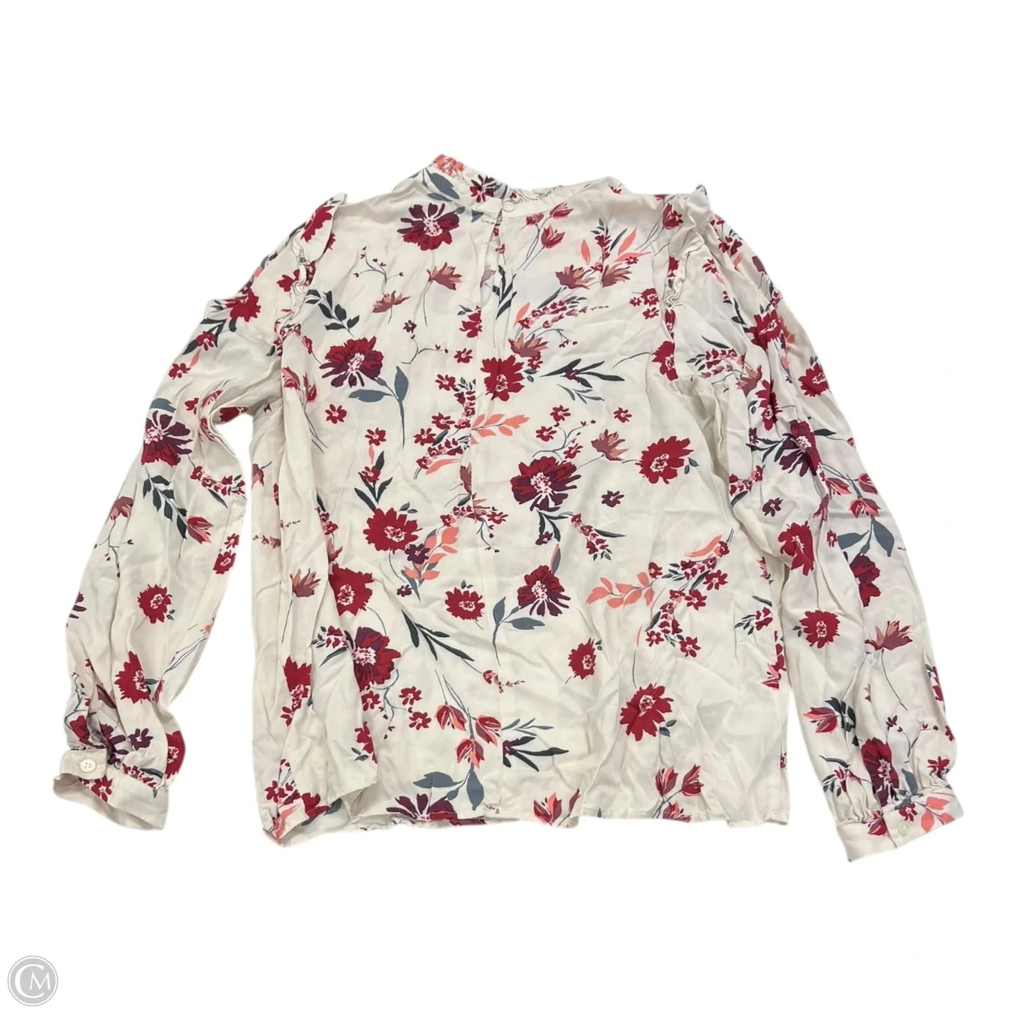 Top Long Sleeve By Loft In Floral Print, Size: M