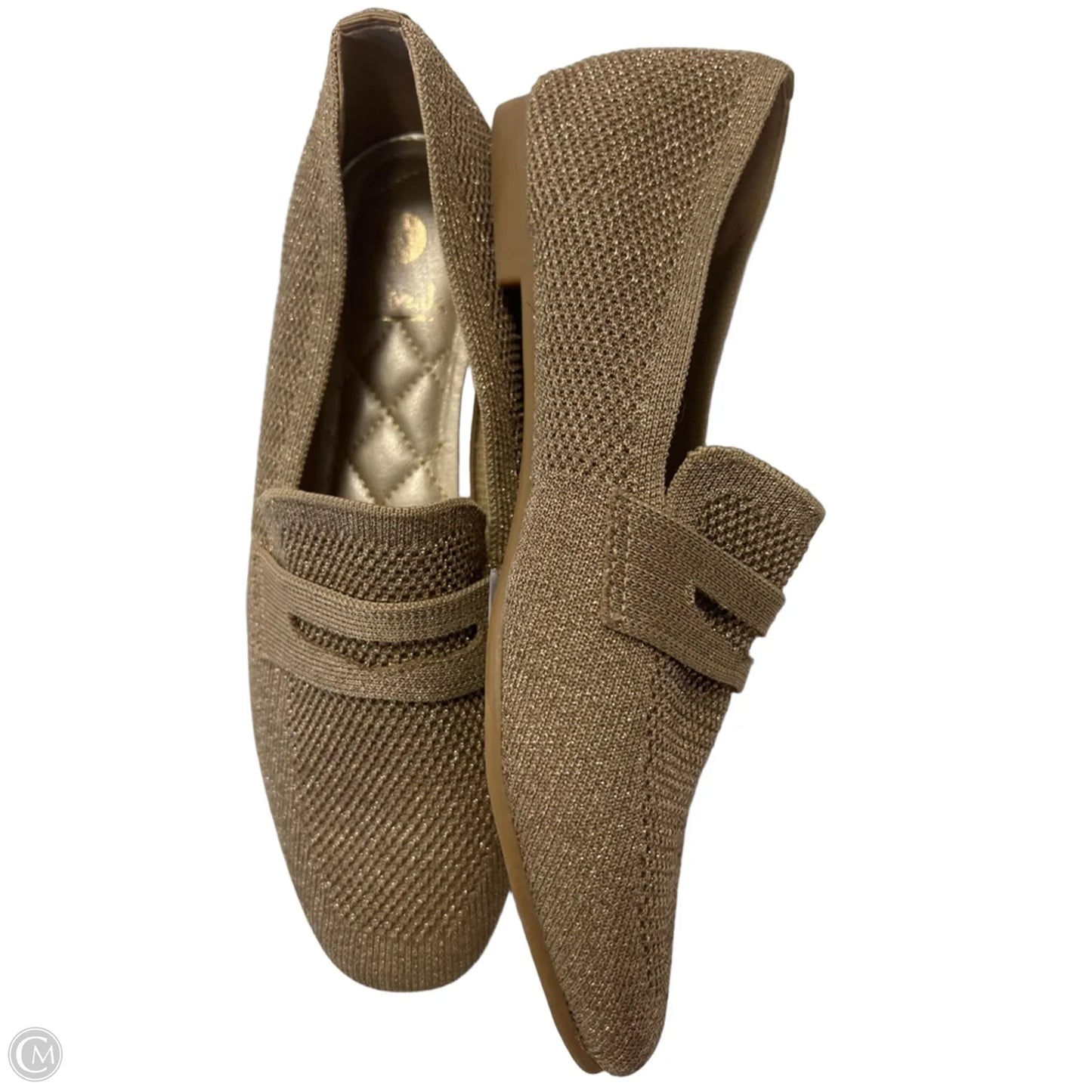 Shoes Flats By Clothes Mentor In Gold, Size: 8