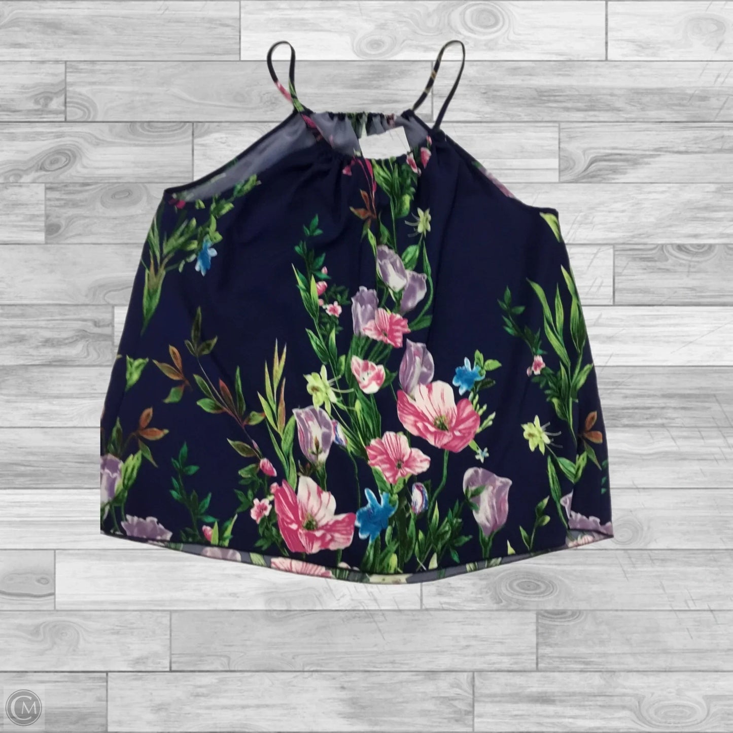 Top Sleeveless By Shein In Floral Print, Size: 1x