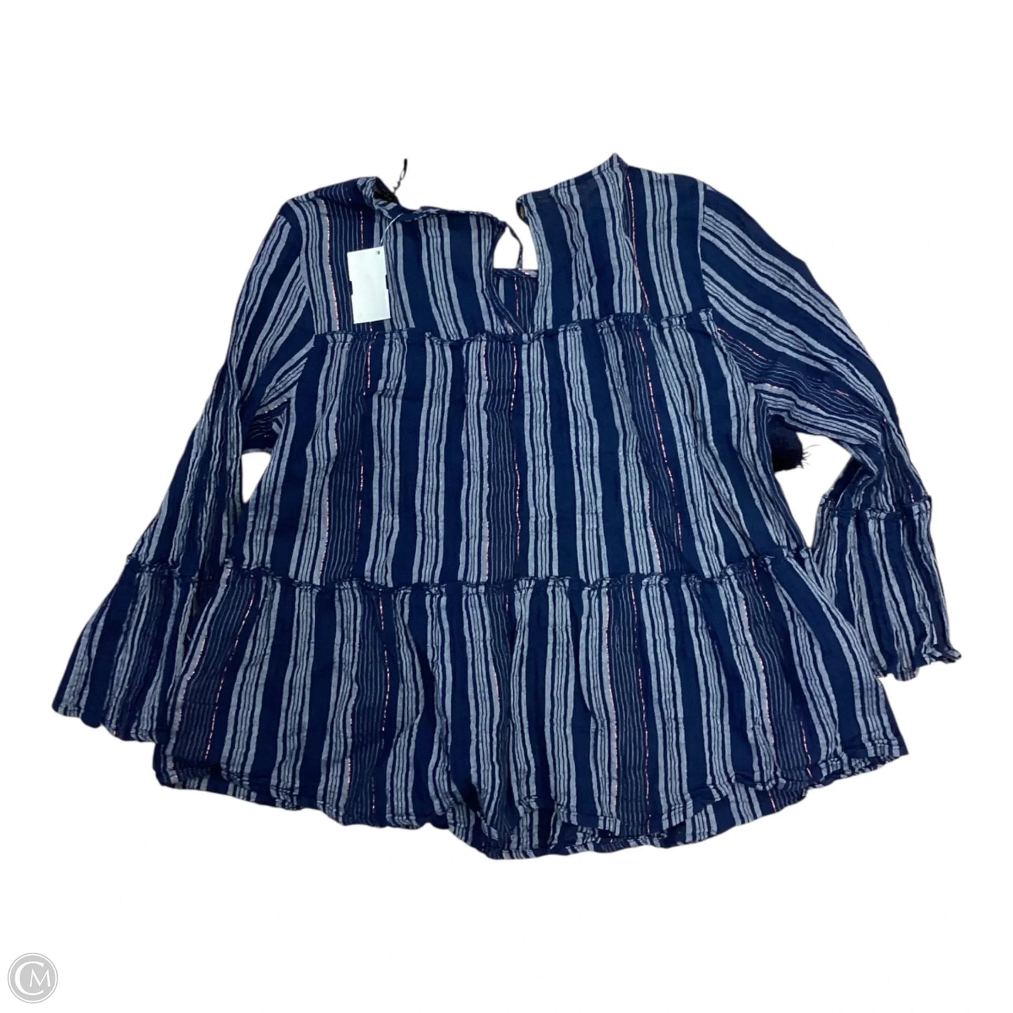 Top 3/4 Sleeve By Blue Rain In Navy, Size: L