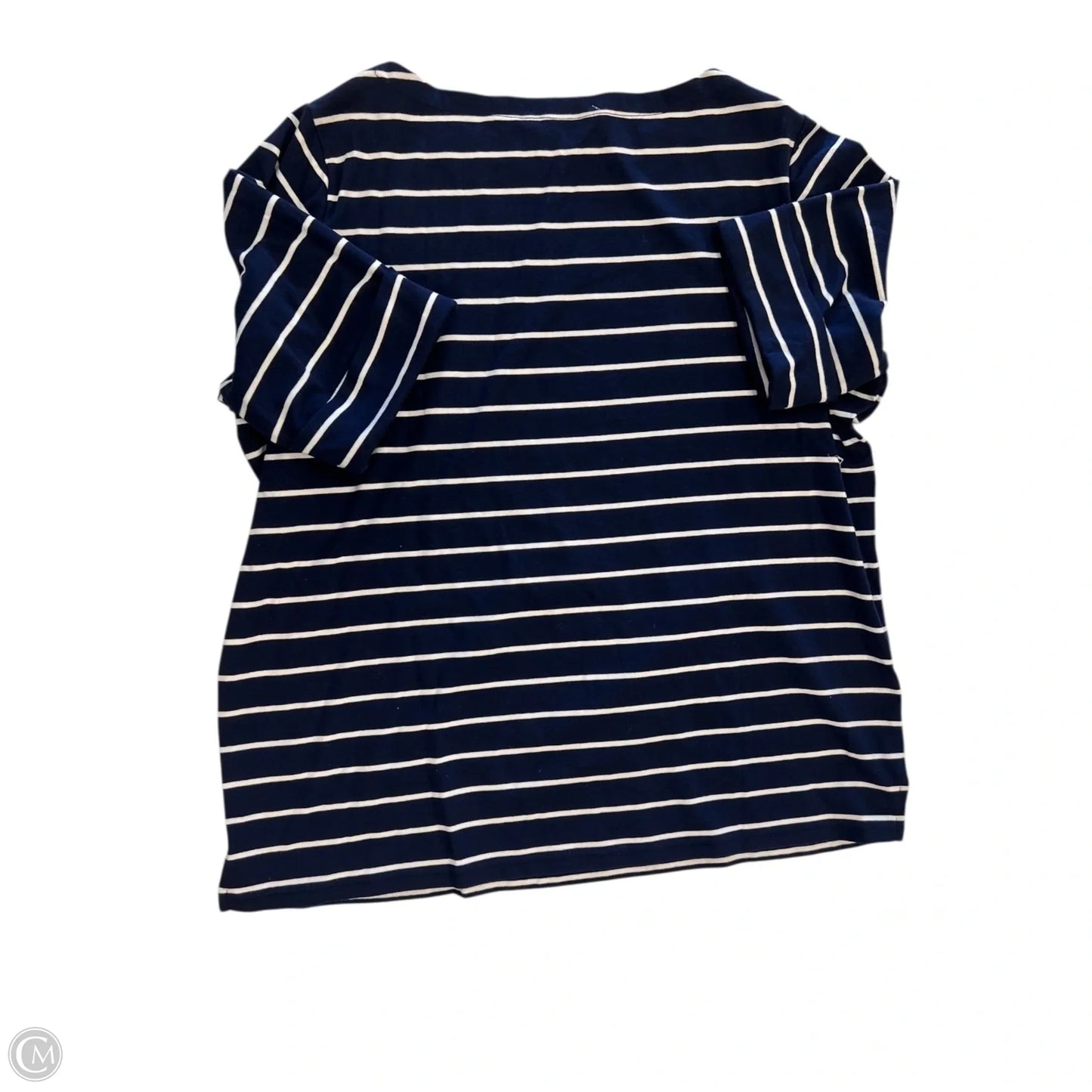 Top Short Sleeve By Ralph Lauren In Striped Pattern, Size: 2x