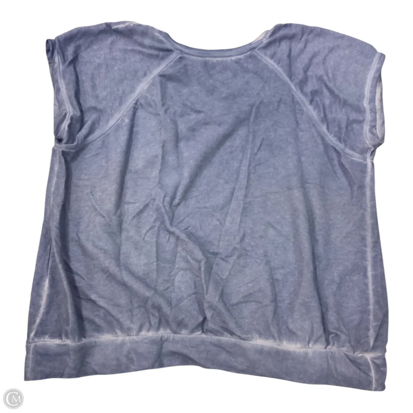 Top Short Sleeve By Livi Active In blue, Size: 22