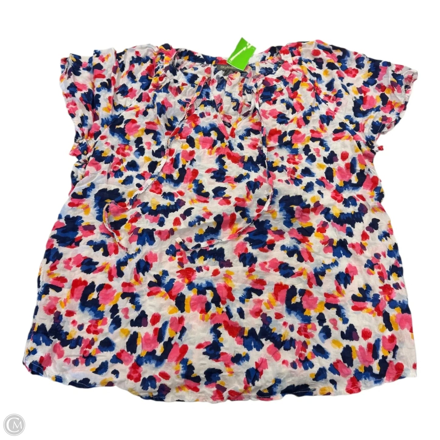 Top Short Sleeve By Style And Company In Multi-colored, Size: M