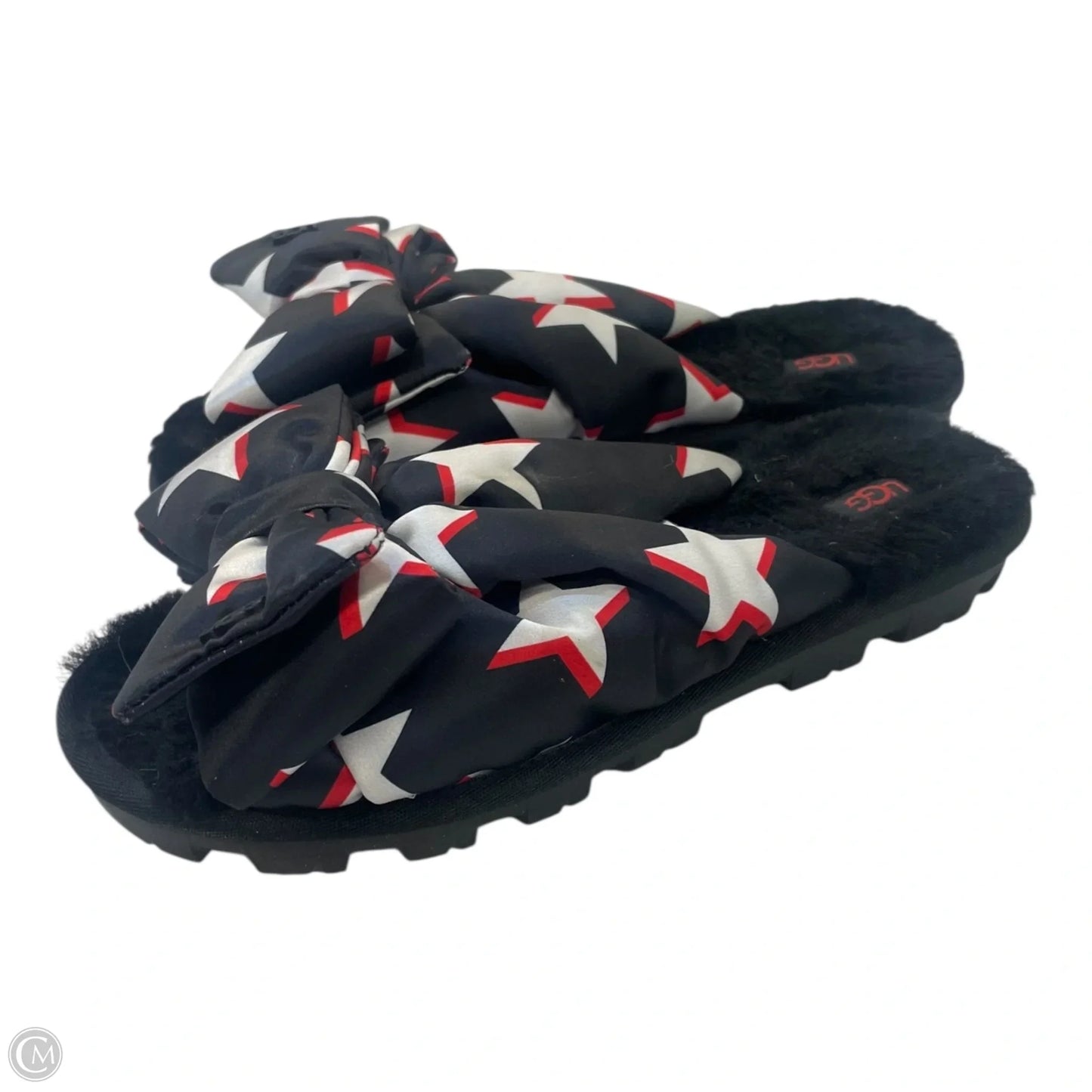 Slippers Designer By Ugg In Red & White, Size: 8