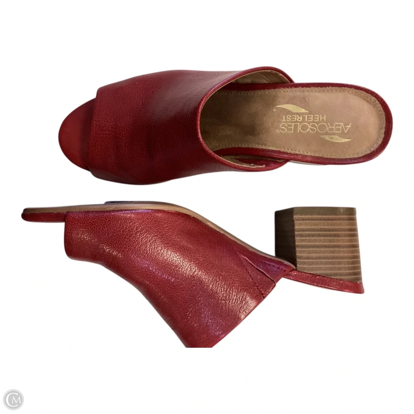 Sandals Heels Block By Aerosoles In Red, Size: 9.5