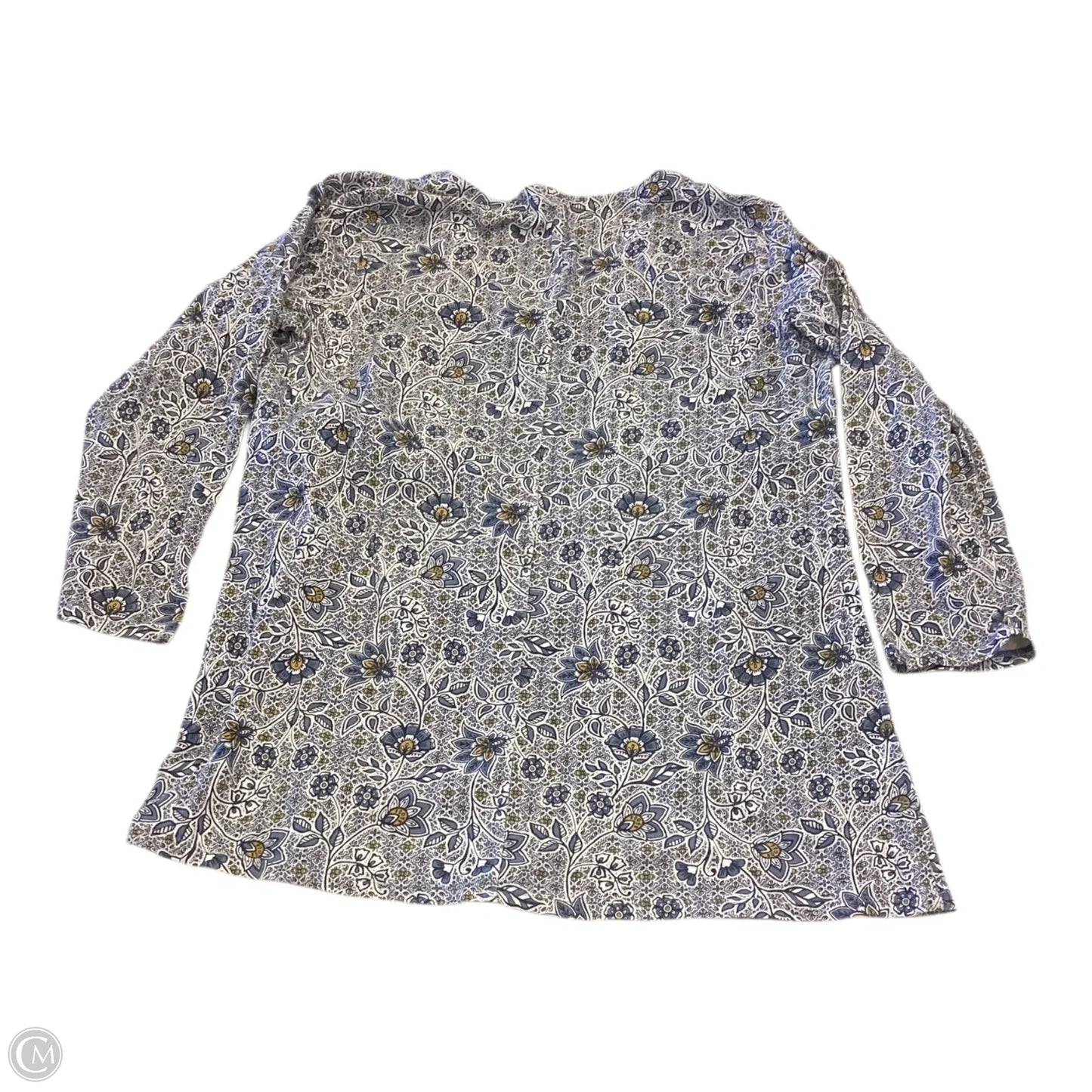 Top 3/4 Sleeve By Pure Jill In Blue, Size: M