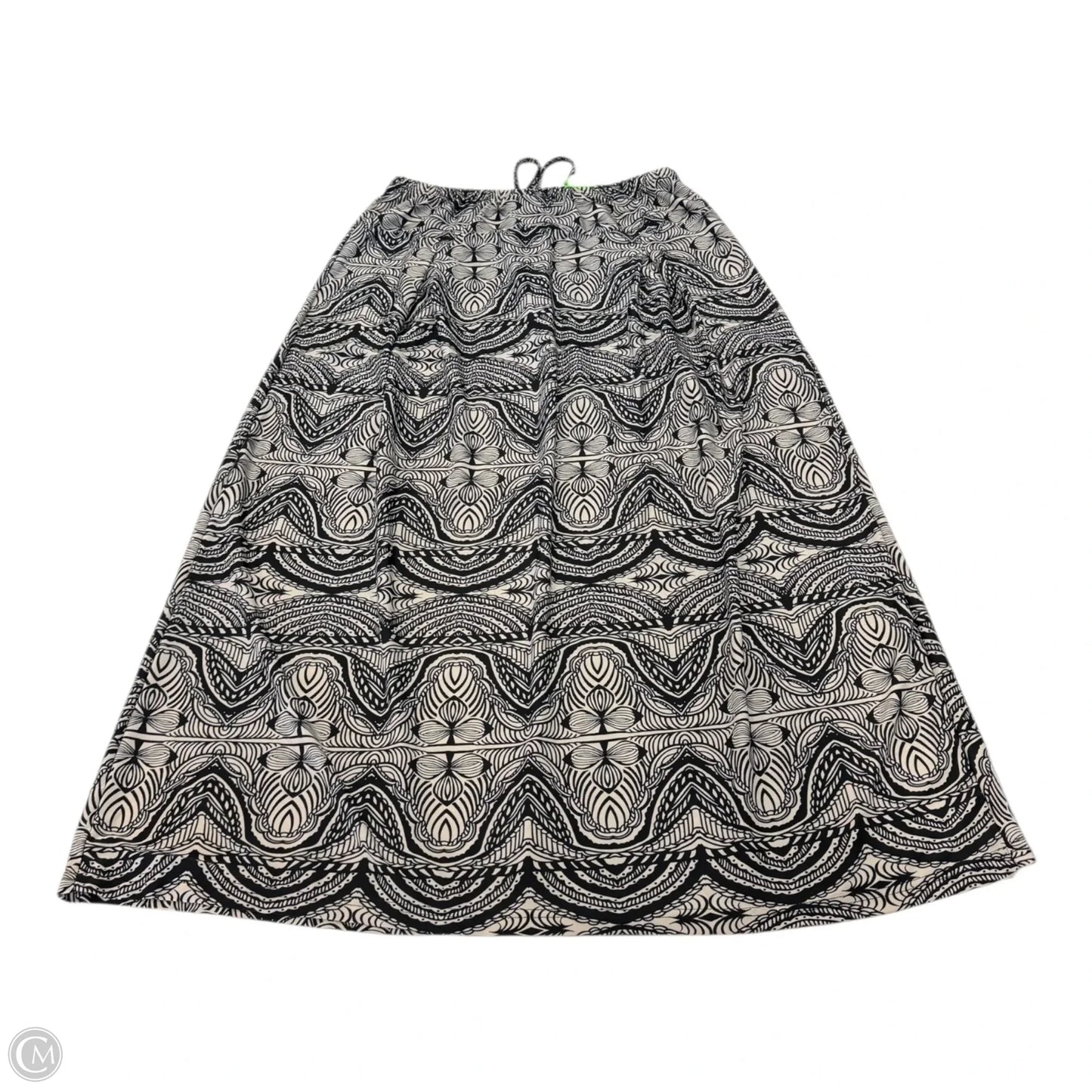 Skirt Maxi By Metro 7 In Black & Cream, Size: L