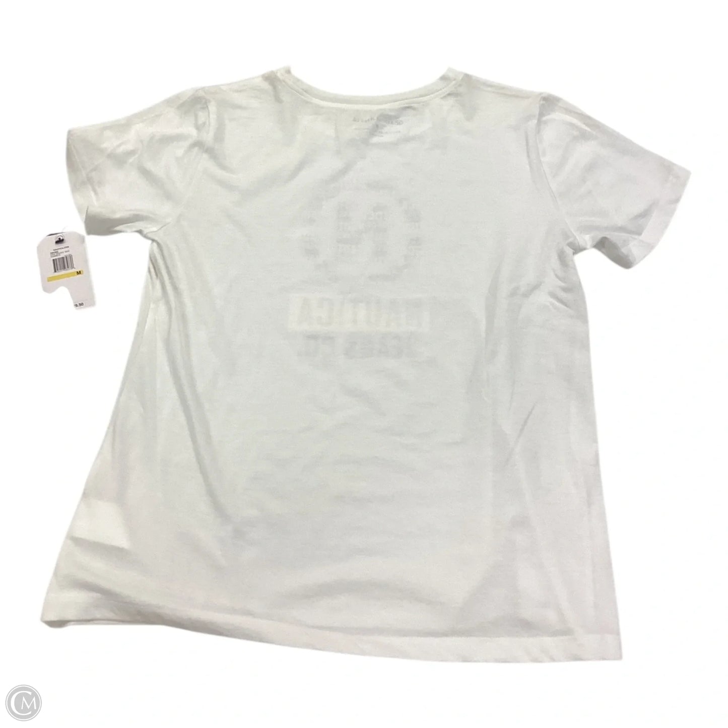 Top Short Sleeve By Nautica In White, Size: M
