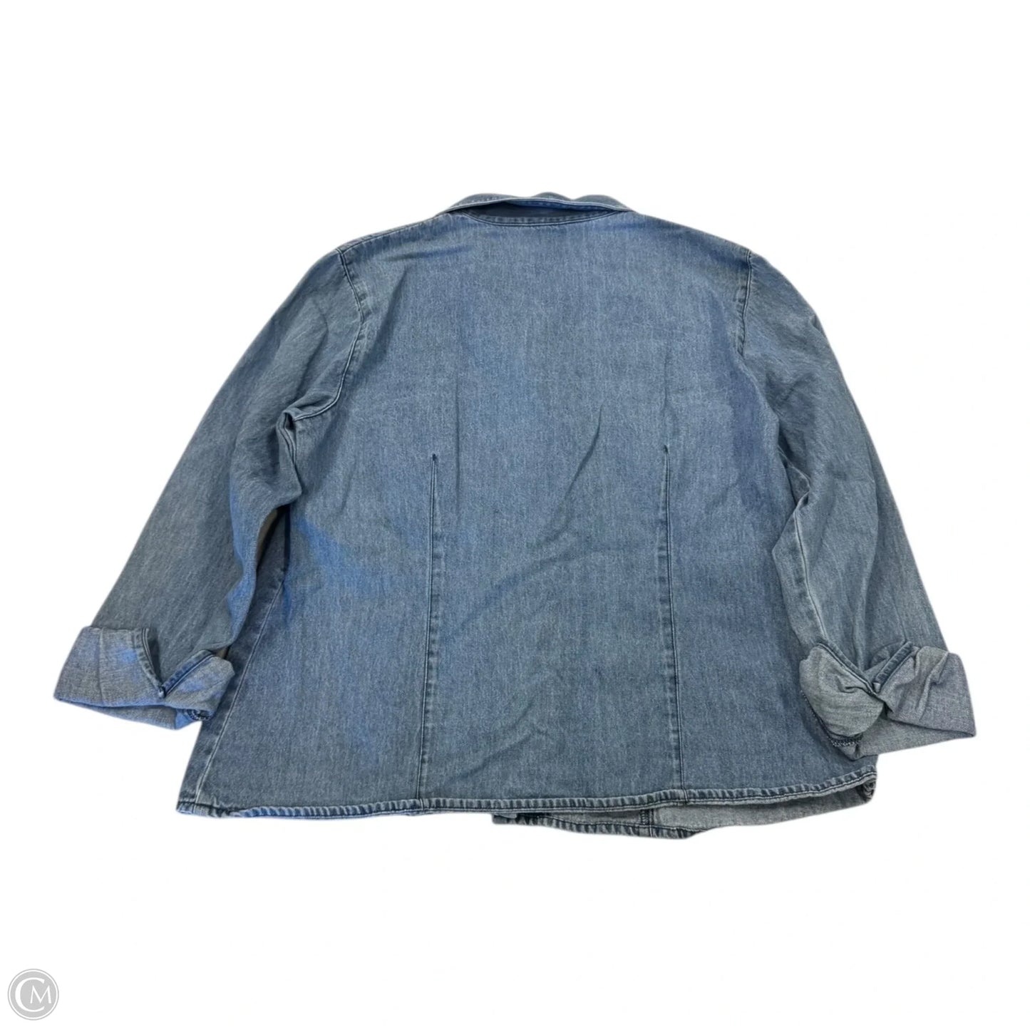 Top Long Sleeve By Geoffery Beene In Blue, Size: 8