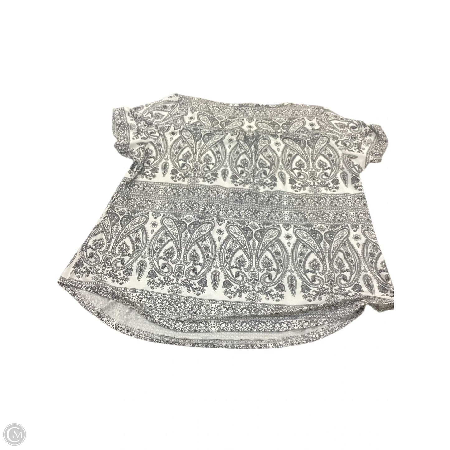 Top Short Sleeve By Clothes Mentor In Black & White, Size: 3x