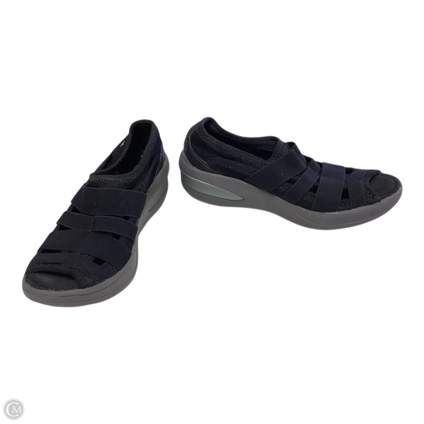 Shoes Heels Wedge By Bzees In Black, Size: 6