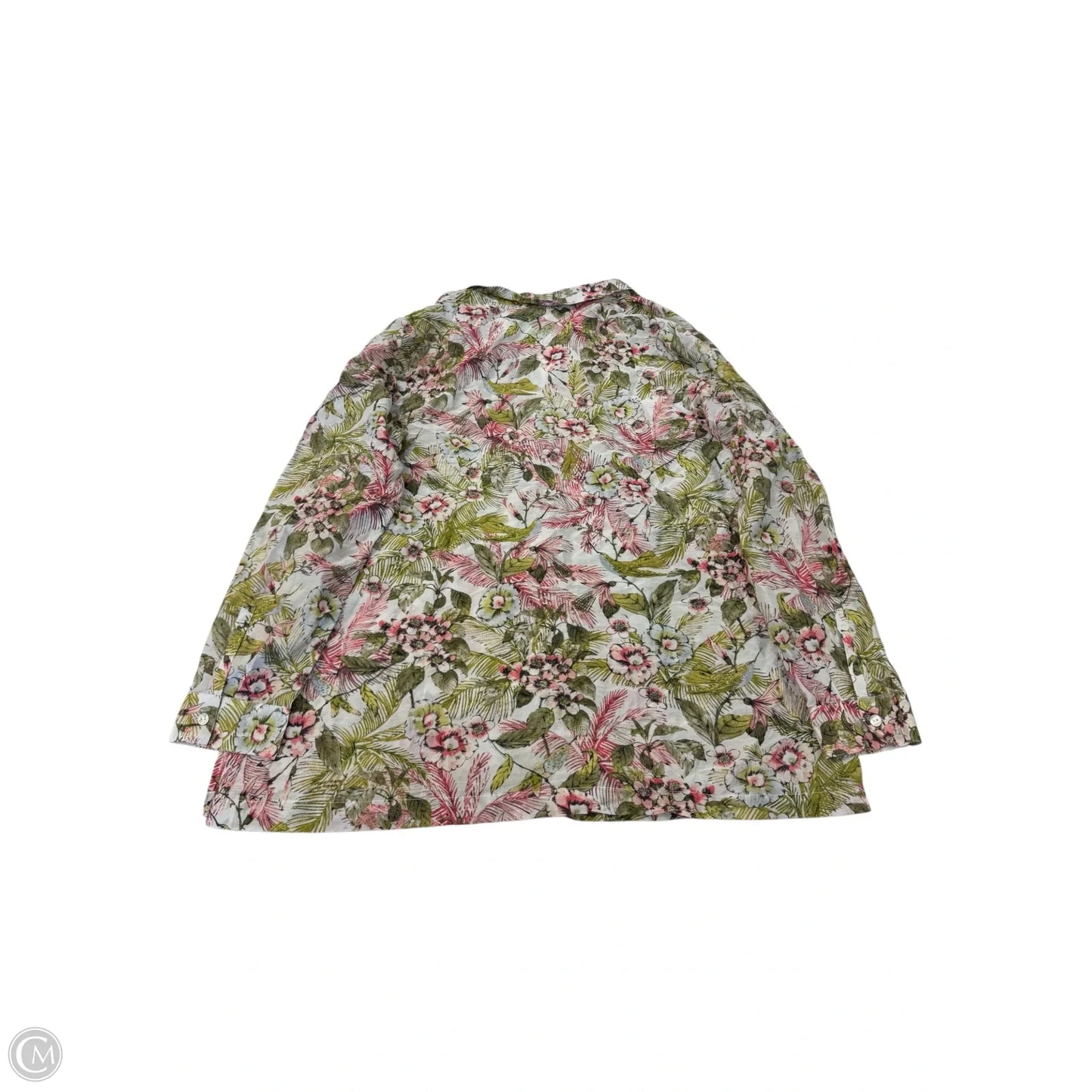 Top Long Sleeve By J. Jill In Floral Print, Size: Lp