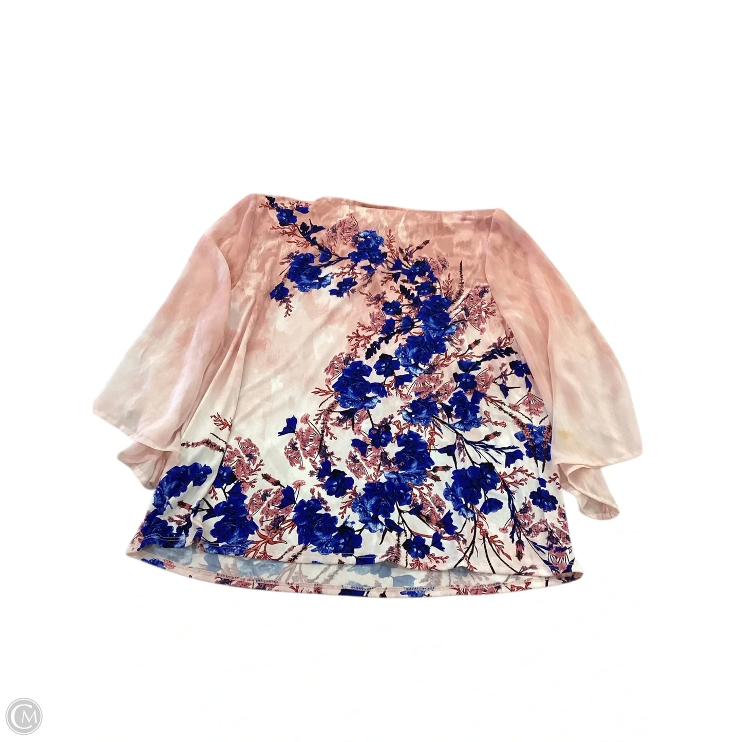 Top 3/4 Sleeve By Jm Collections In Pink, Size: L