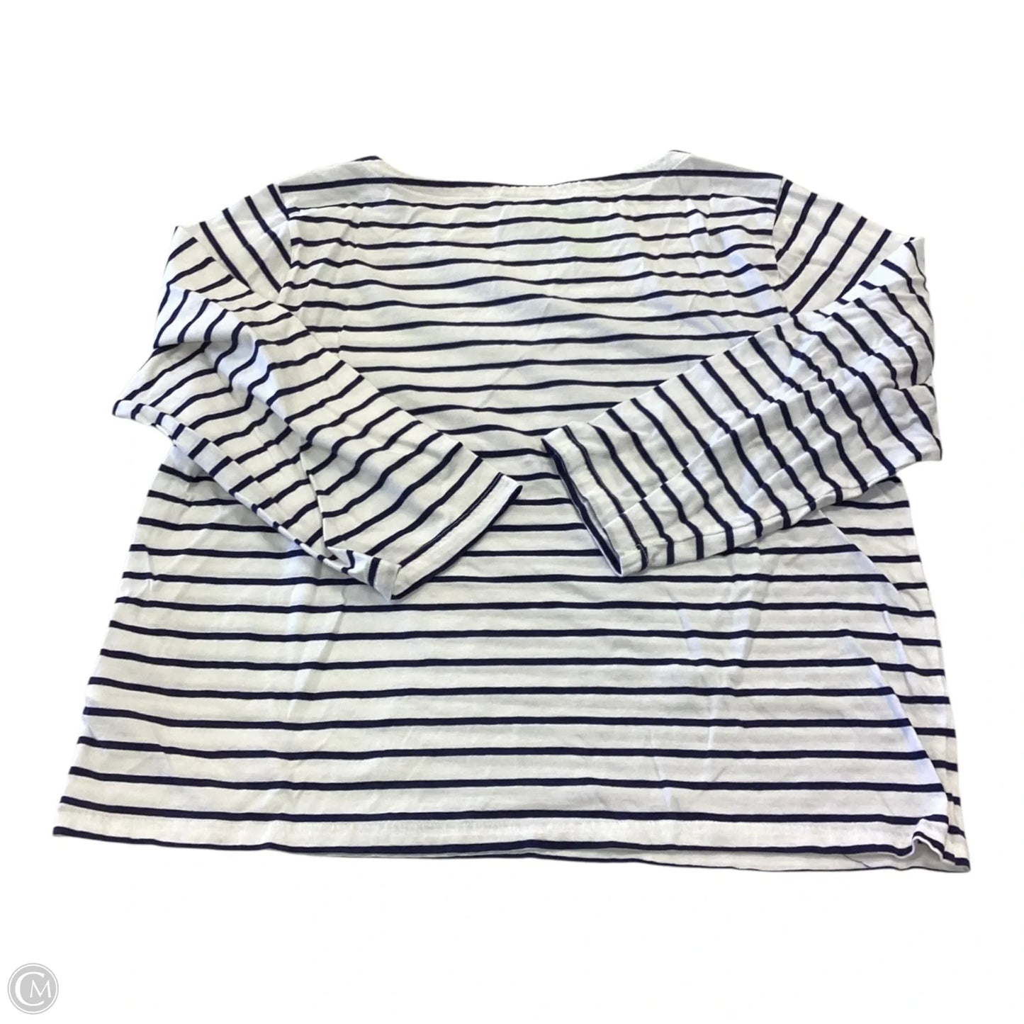 Top 3/4 Sleeve By J. Crew In Striped Pattern, Size: Xl