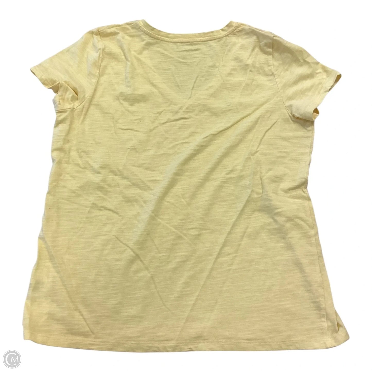 Top Short Sleeve By Talbots In Yellow, Size: L
