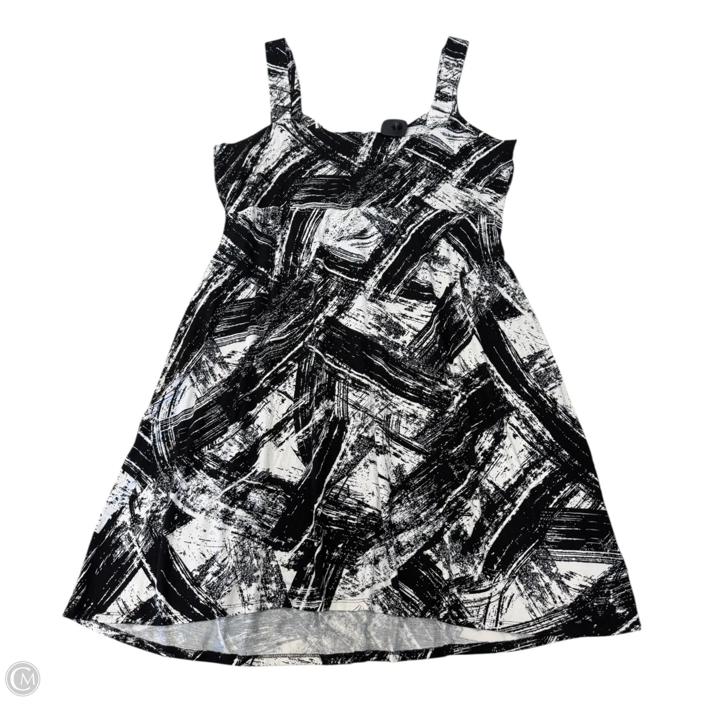 Dress Casual Short By Kate & Mallory In Black & White, Size: 1x
