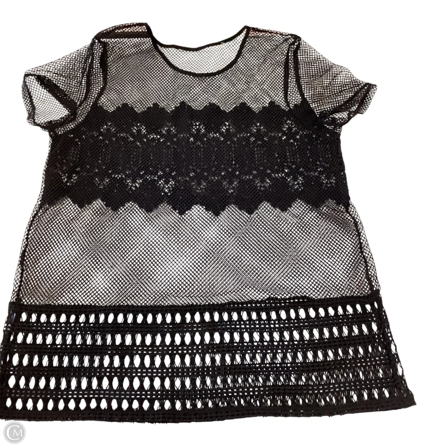 Top Short Sleeve By Elie Tahari In Black, Size: L