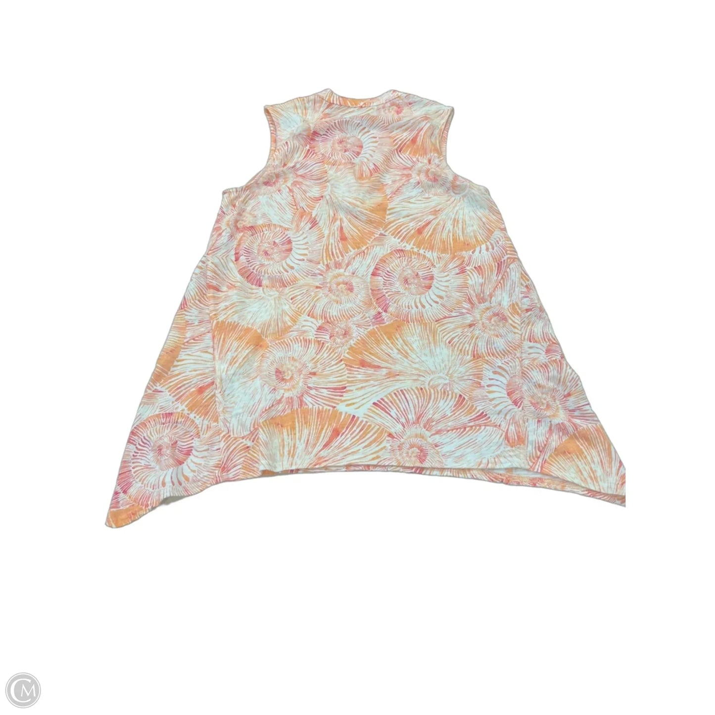 Top Sleeveless By Chicos In Orange, Size: M