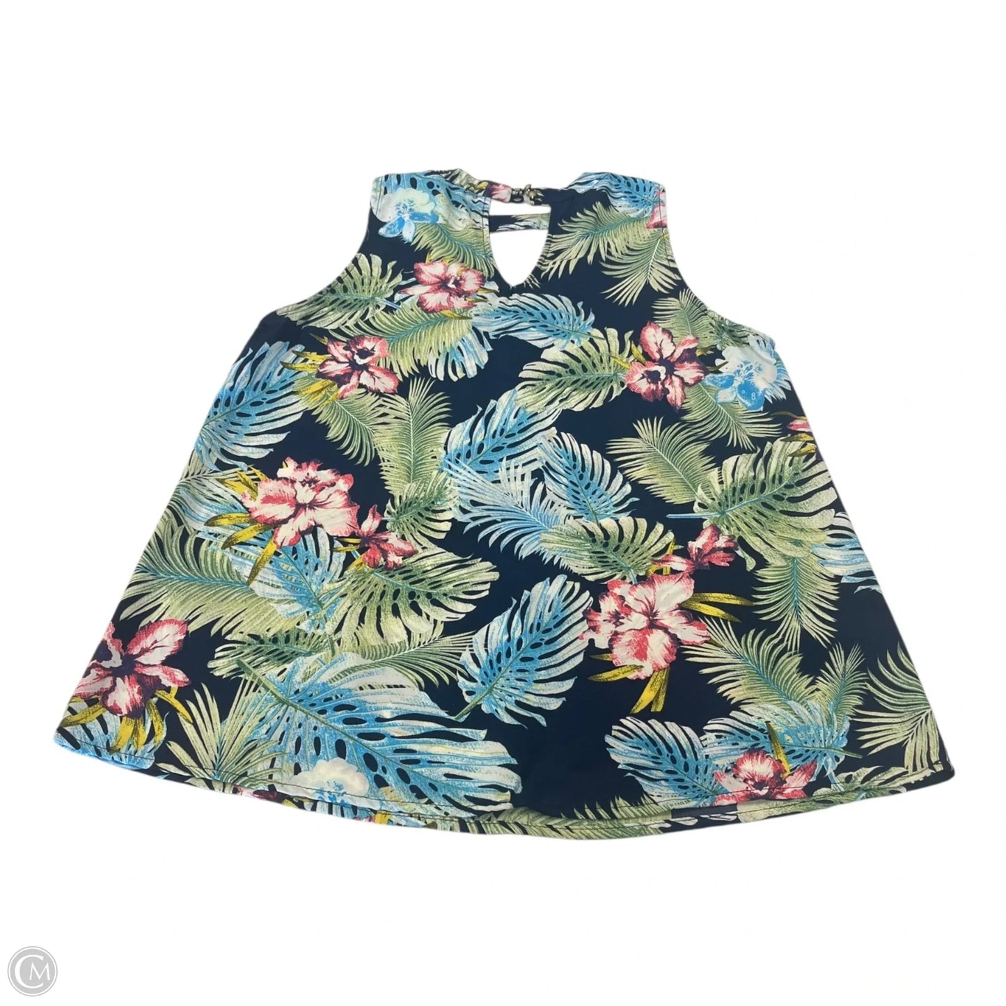 Top Sleeveless By Promesa In Tropical Print, Size: M
