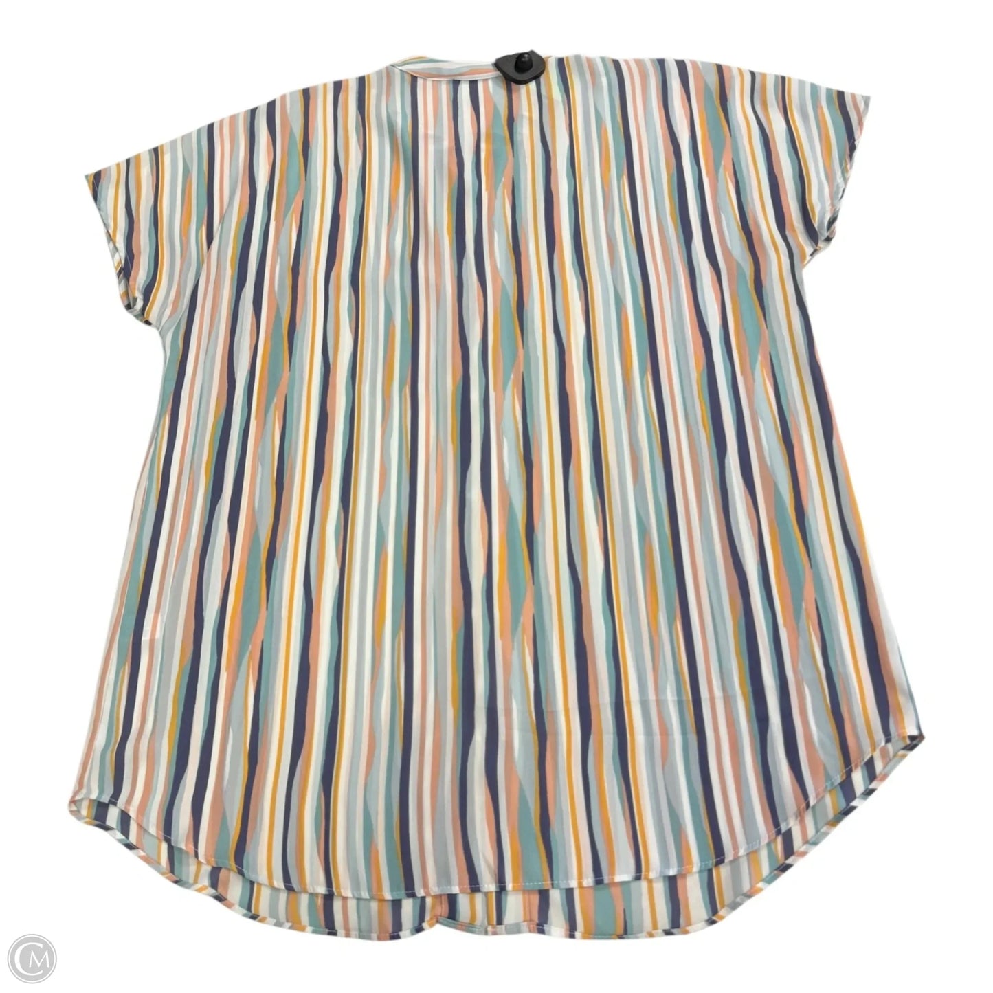 Blouse Short Sleeve By Rachel Zoe In Striped Pattern, Size: M