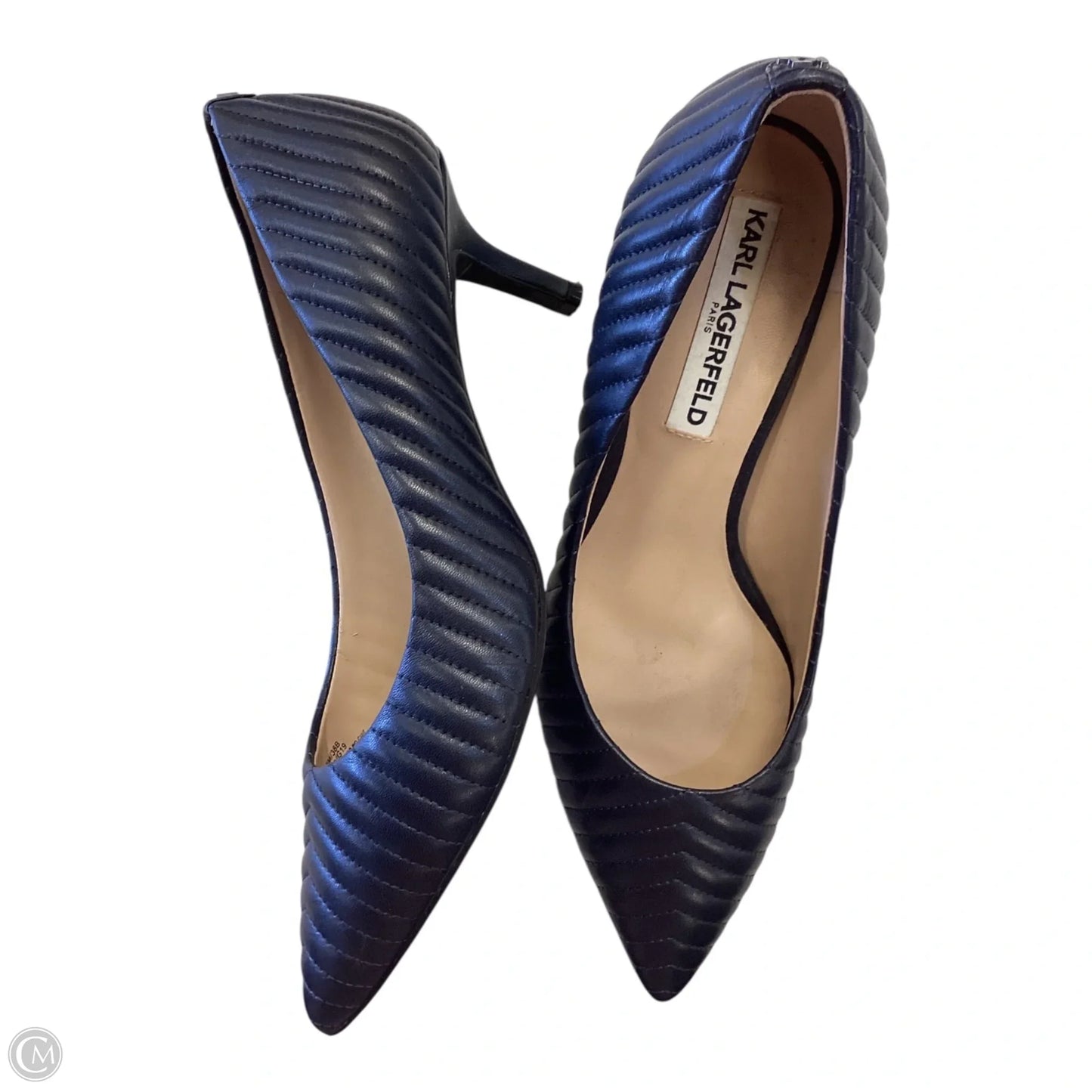 Shoes Designer By Karl Lagerfeld In Navy, Size: 7.5