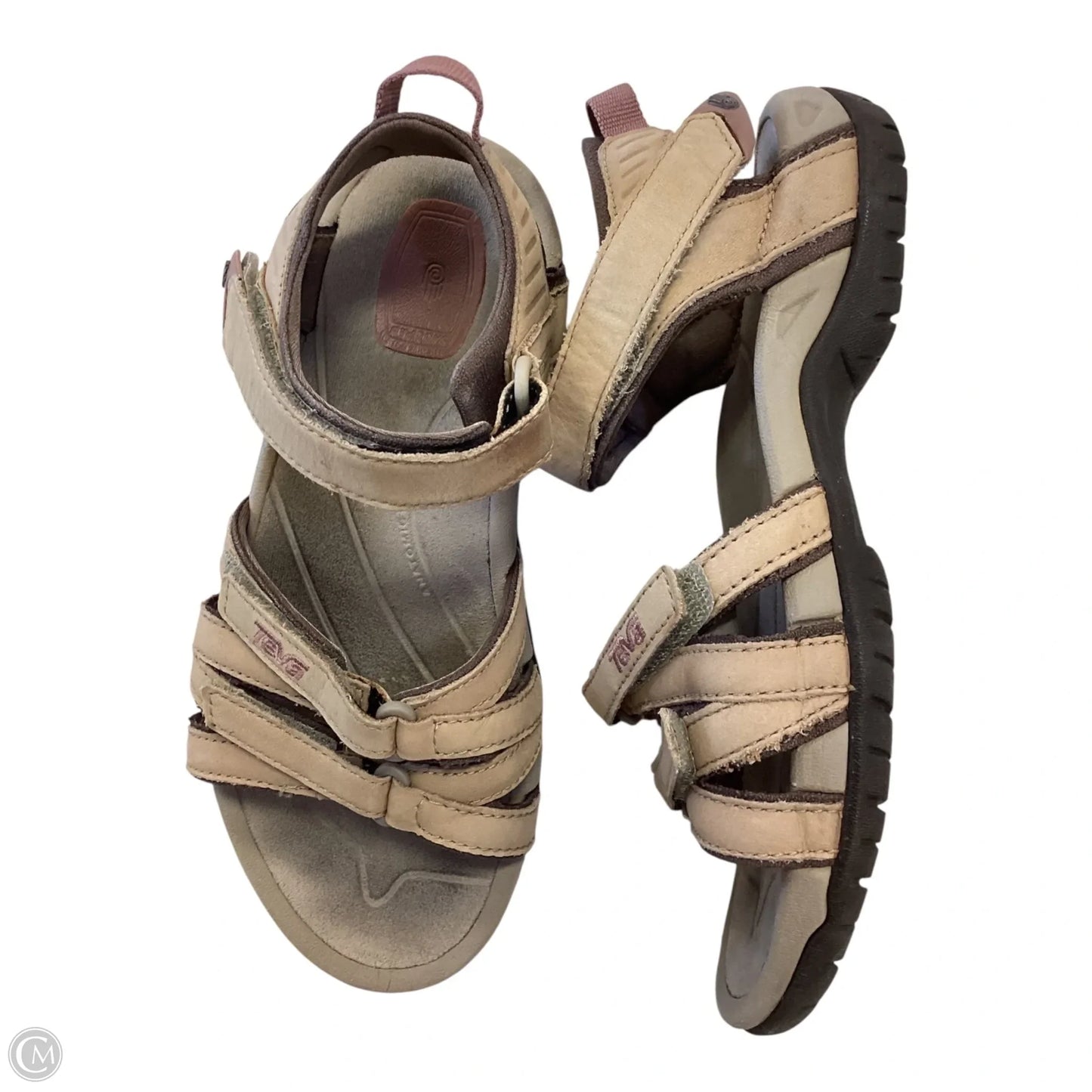 Sandals Flats By Teva In Tan, Size: 5