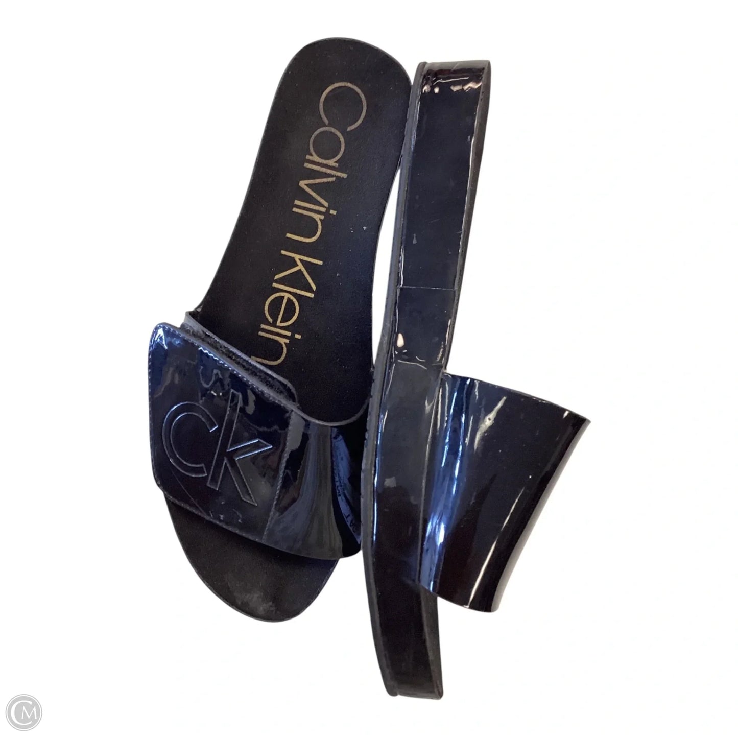 Sandals Flats By Calvin Klein In Black, Size: 6