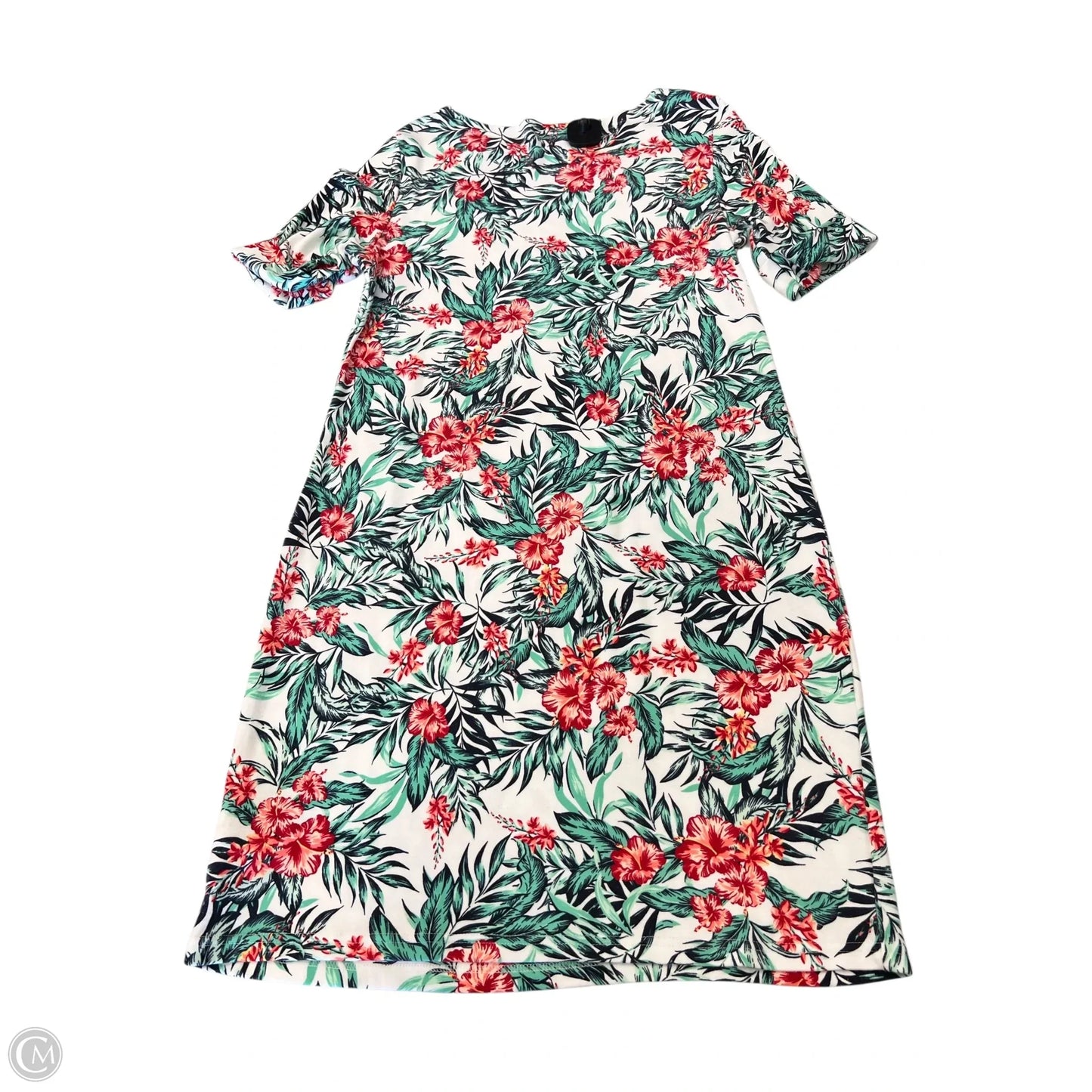 Dress Casual Short By Karen Scott In Floral Print, Size: L