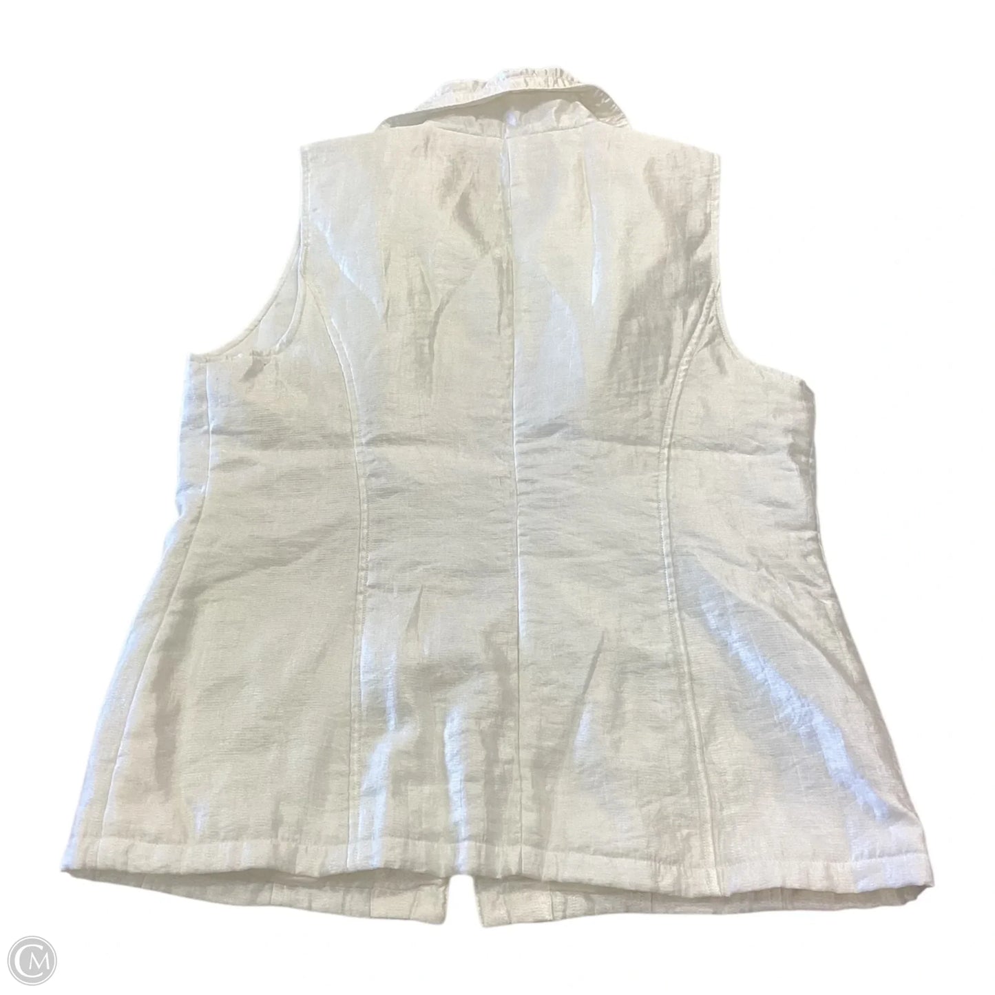 Vest Puffer & Quilted By Chicos In White, Size: M