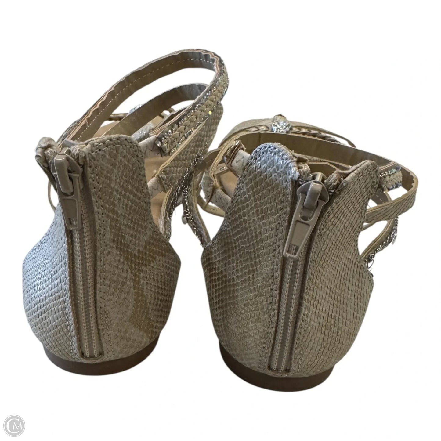 Sandals Flats By Clothes Mentor In Tan, Size: 11