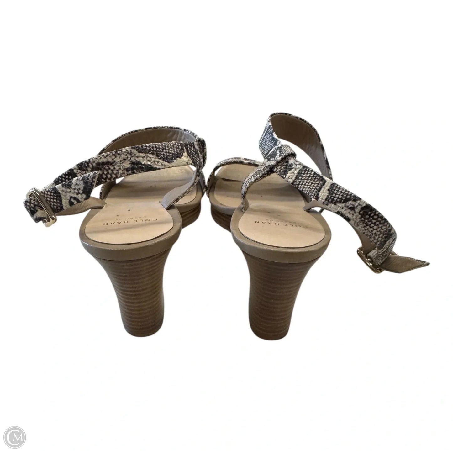 Sandals Heels Wedge By Cole-haan In Animal Print, Size: 8