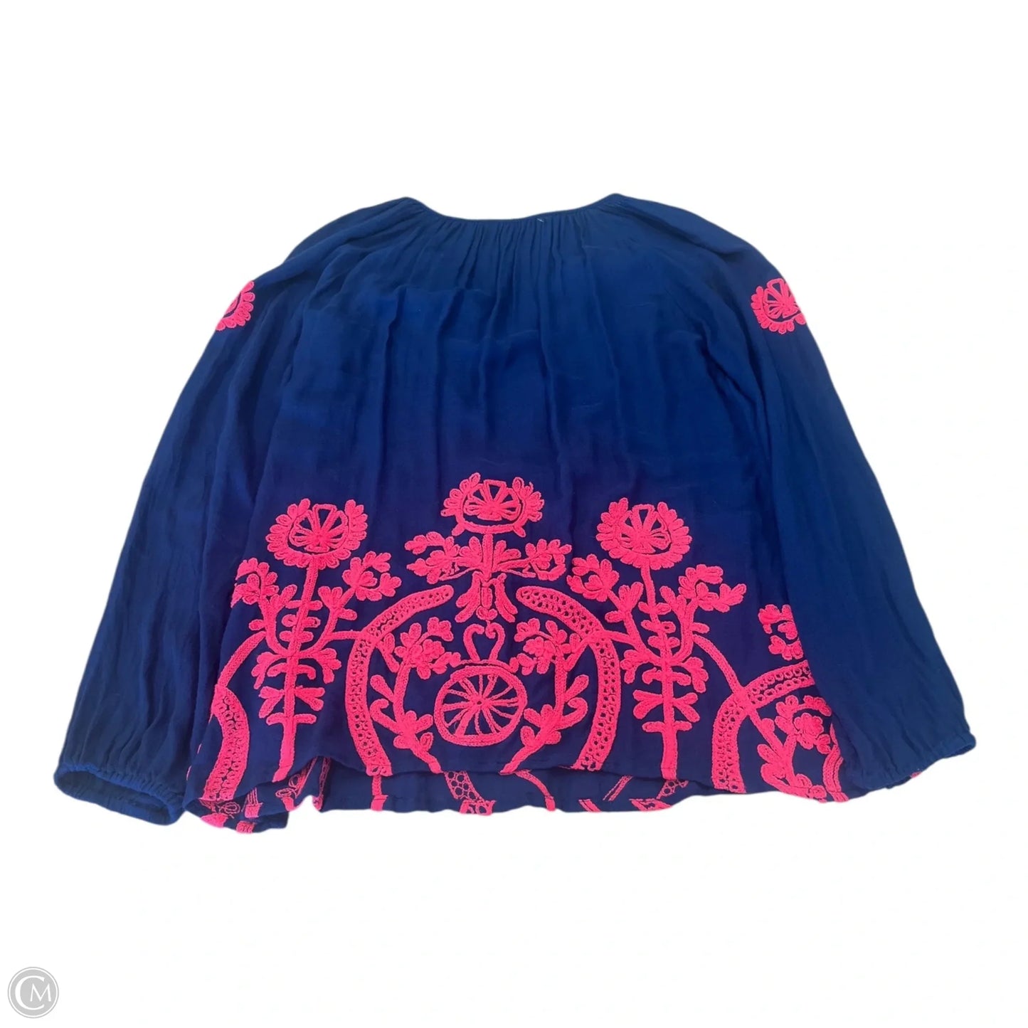 Top Long Sleeve Designer By Lilly Pulitzer In Blue, Size: S